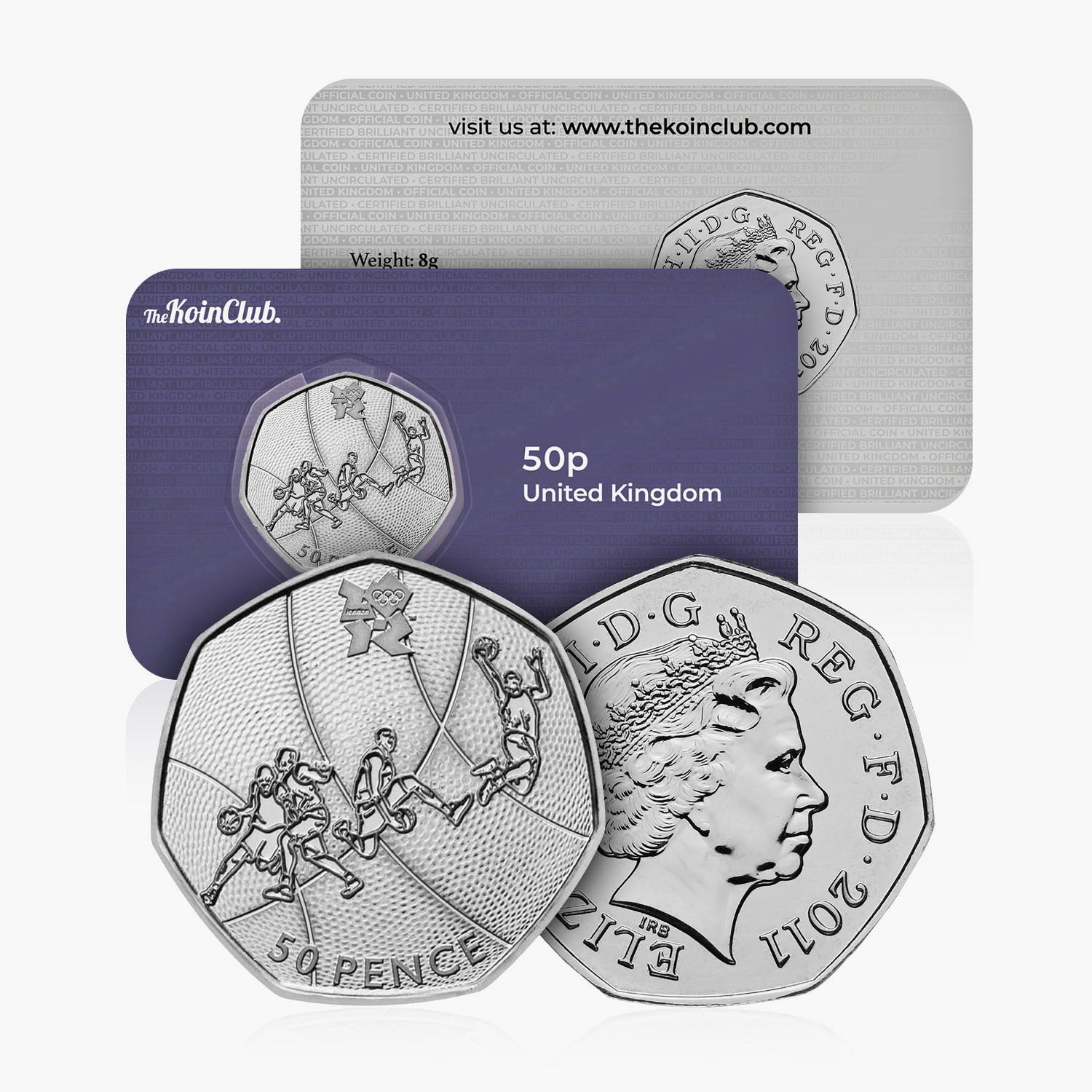 2011 Circulated Olympics - Basketball 50p Coin