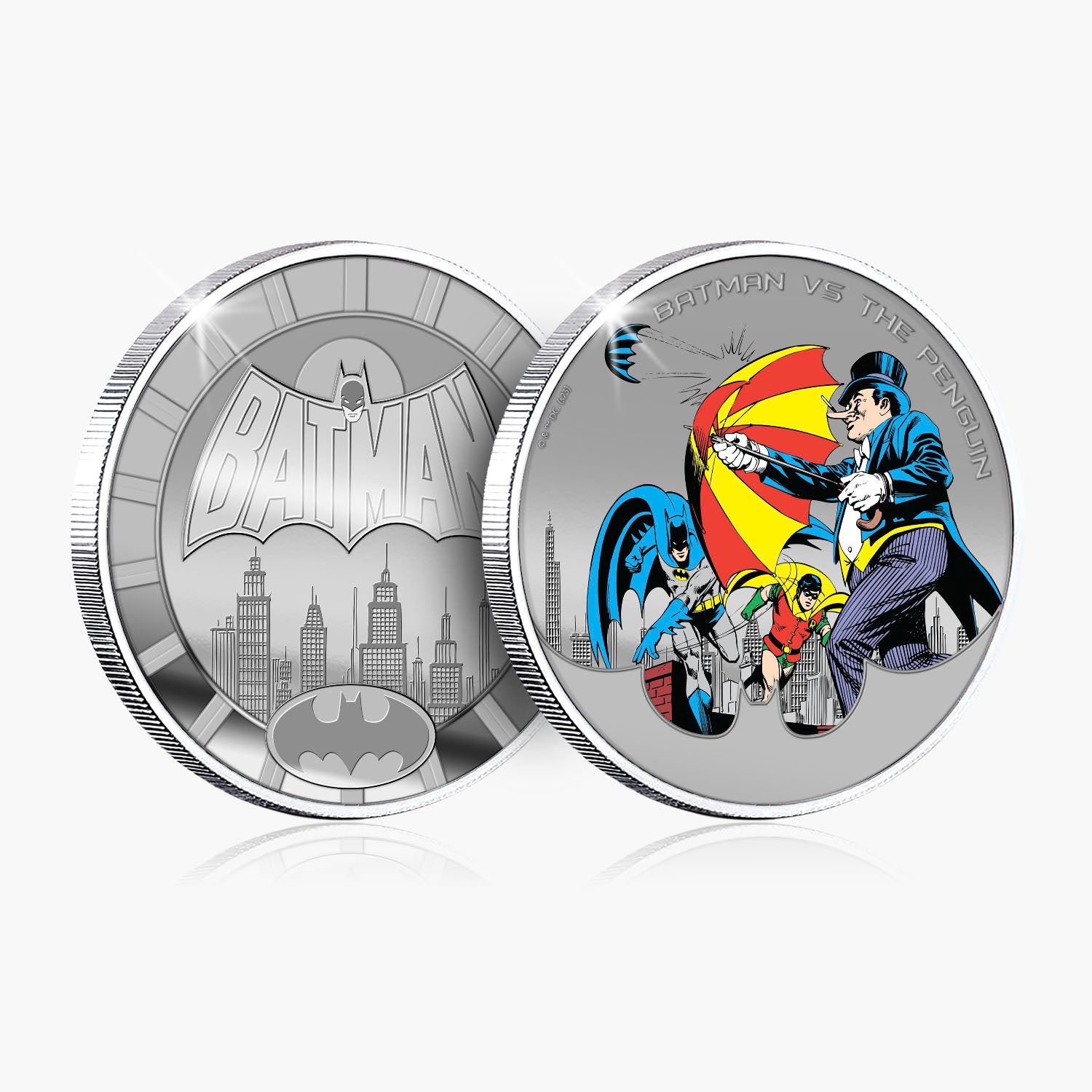 DC Comics Batman Coin - Batman, Robin and Penguin