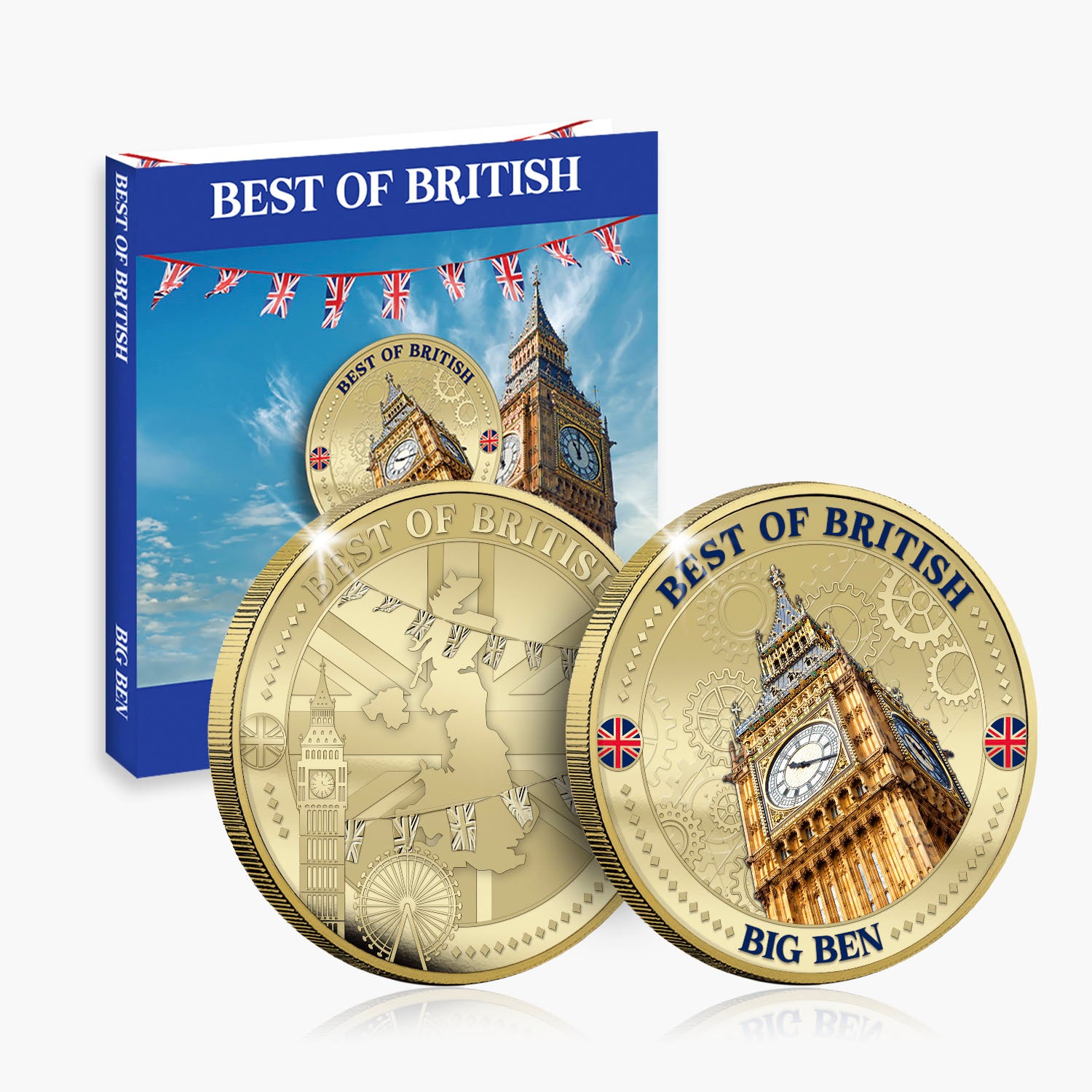 Best of British - Big Ben 50mm Gold Plated Commemorative