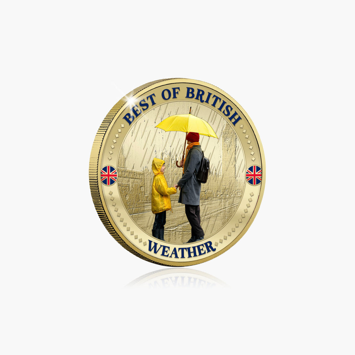 Best of British Weather 50mm Gold Plated Commemorative