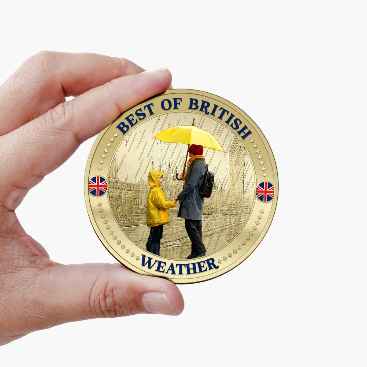 Best of British Weather 50mm Gold Plated Commemorative