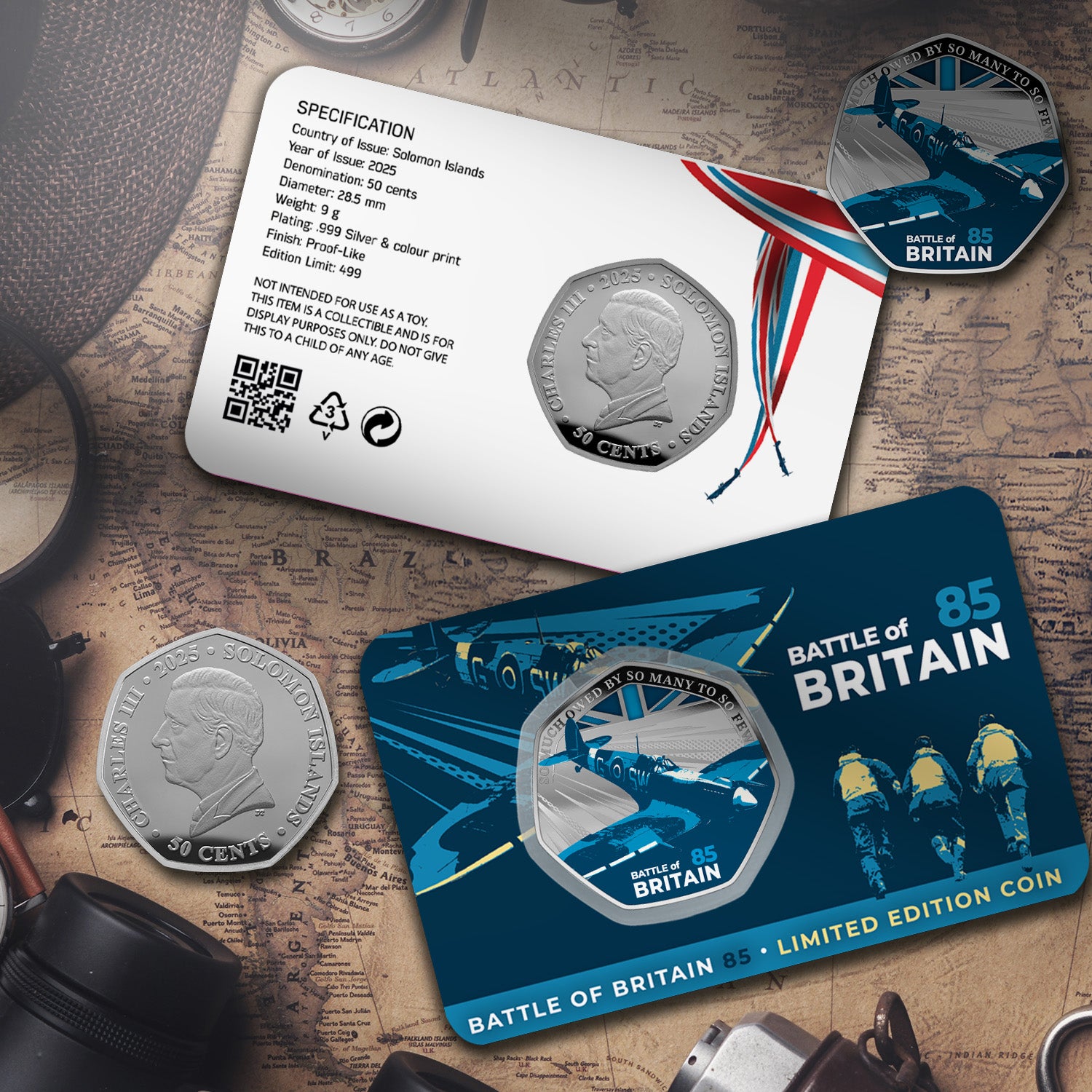 2025 Battle of Britain 85th Anniversary Silver Plated BU Coin