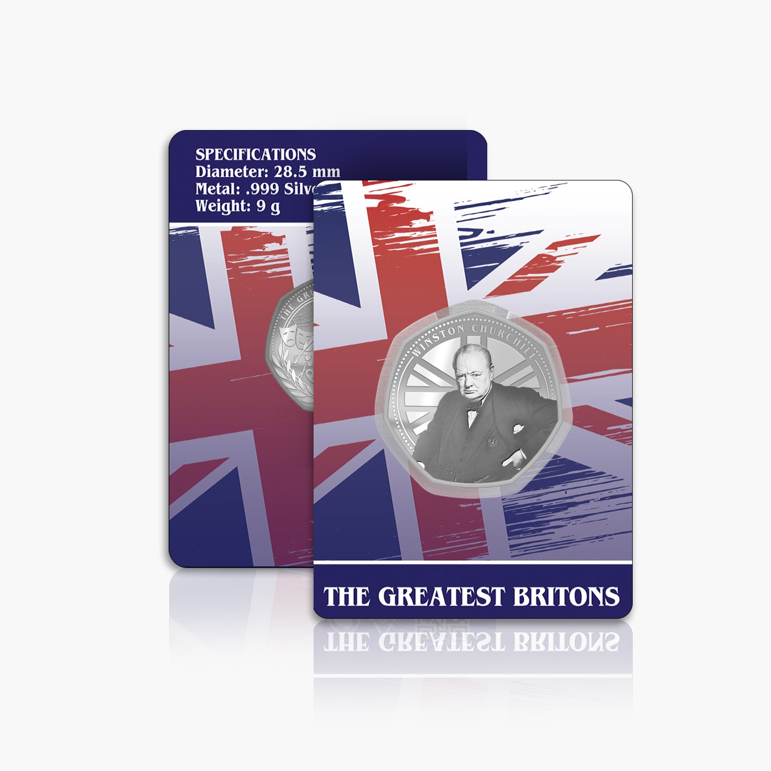 Greatest Britons Winston Churchill Silver Plated BU Commemorative