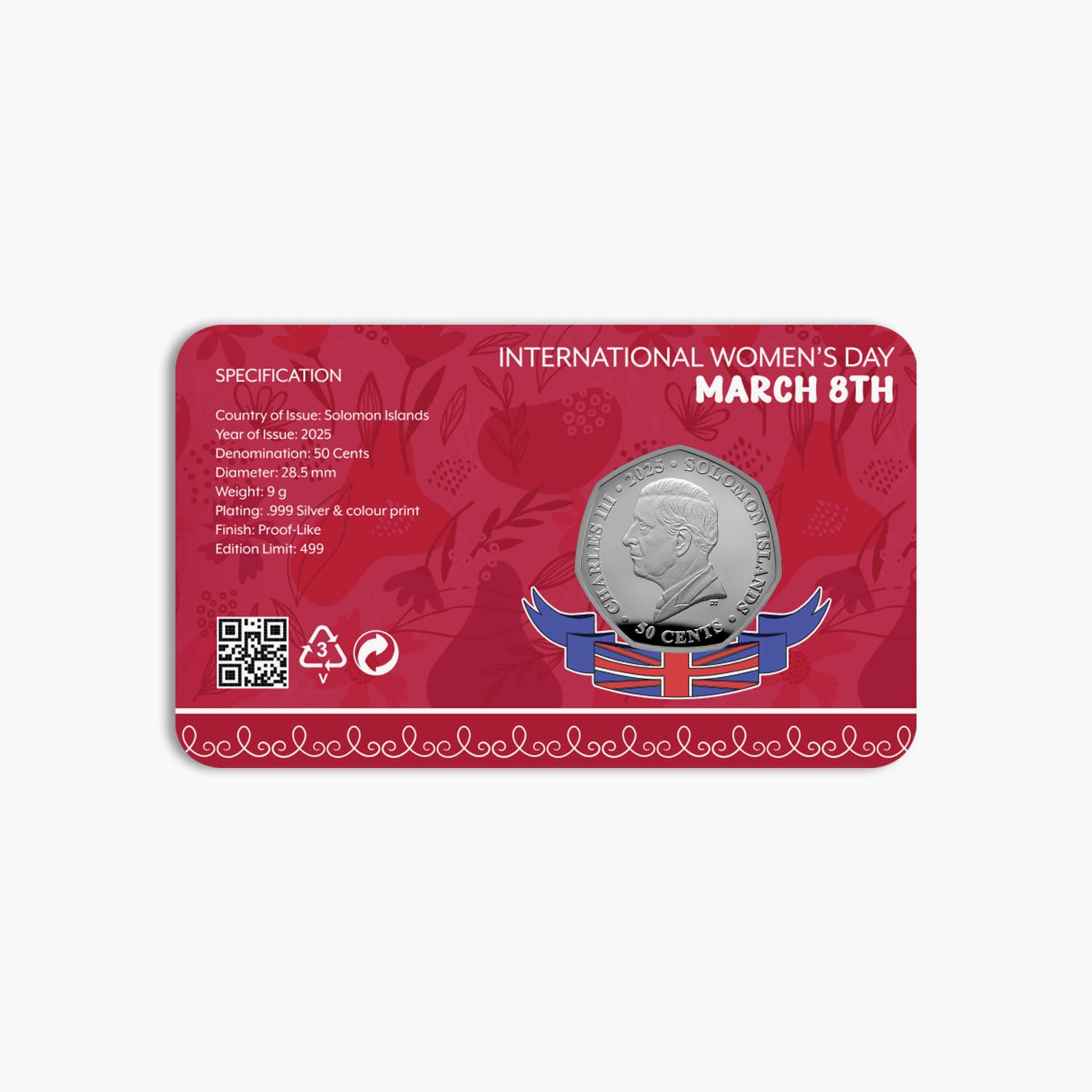 International Women's Day Silver Plated 2025 BU Coin