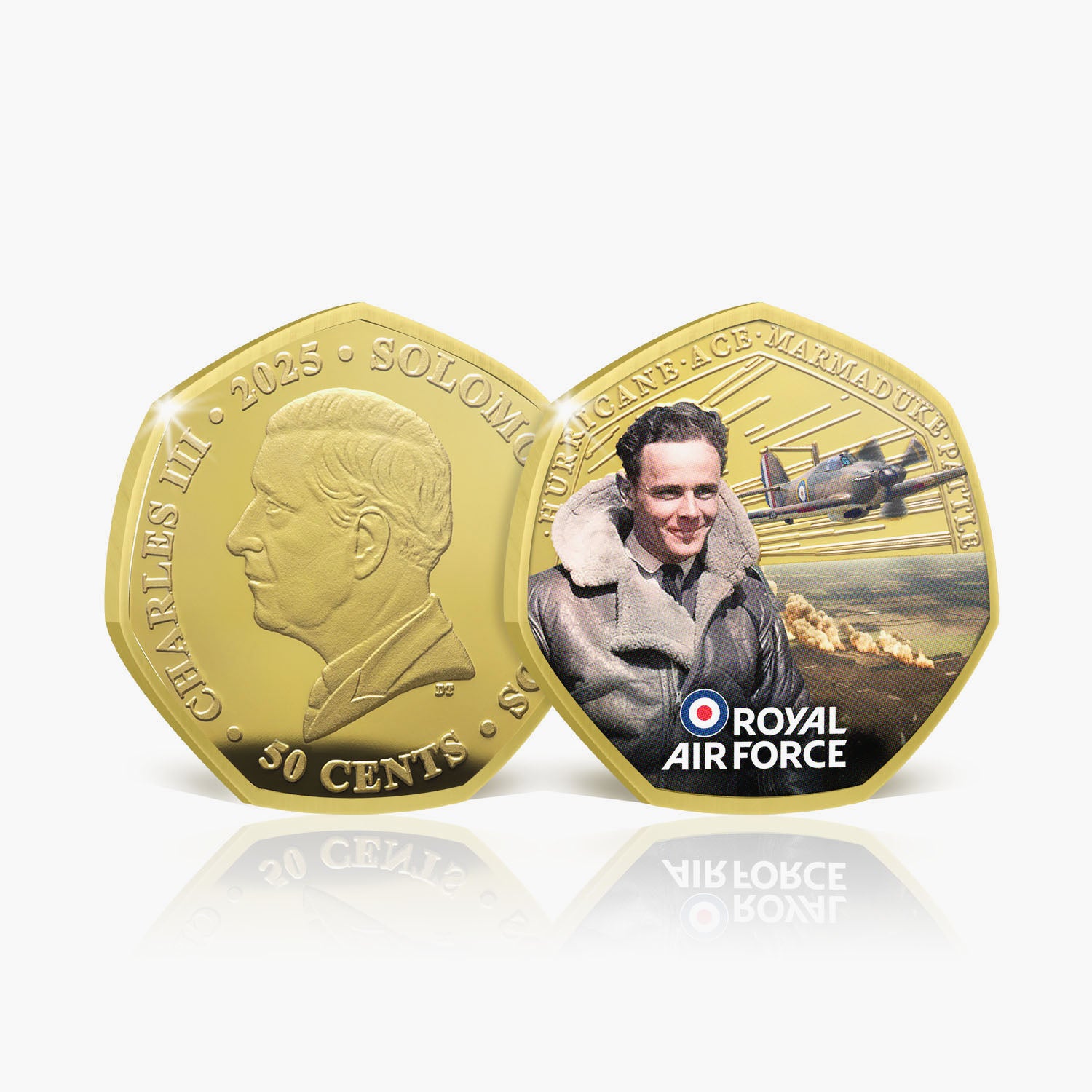 The RAF Legends of Aviation Gold Plated BU Coin Box Set Edition