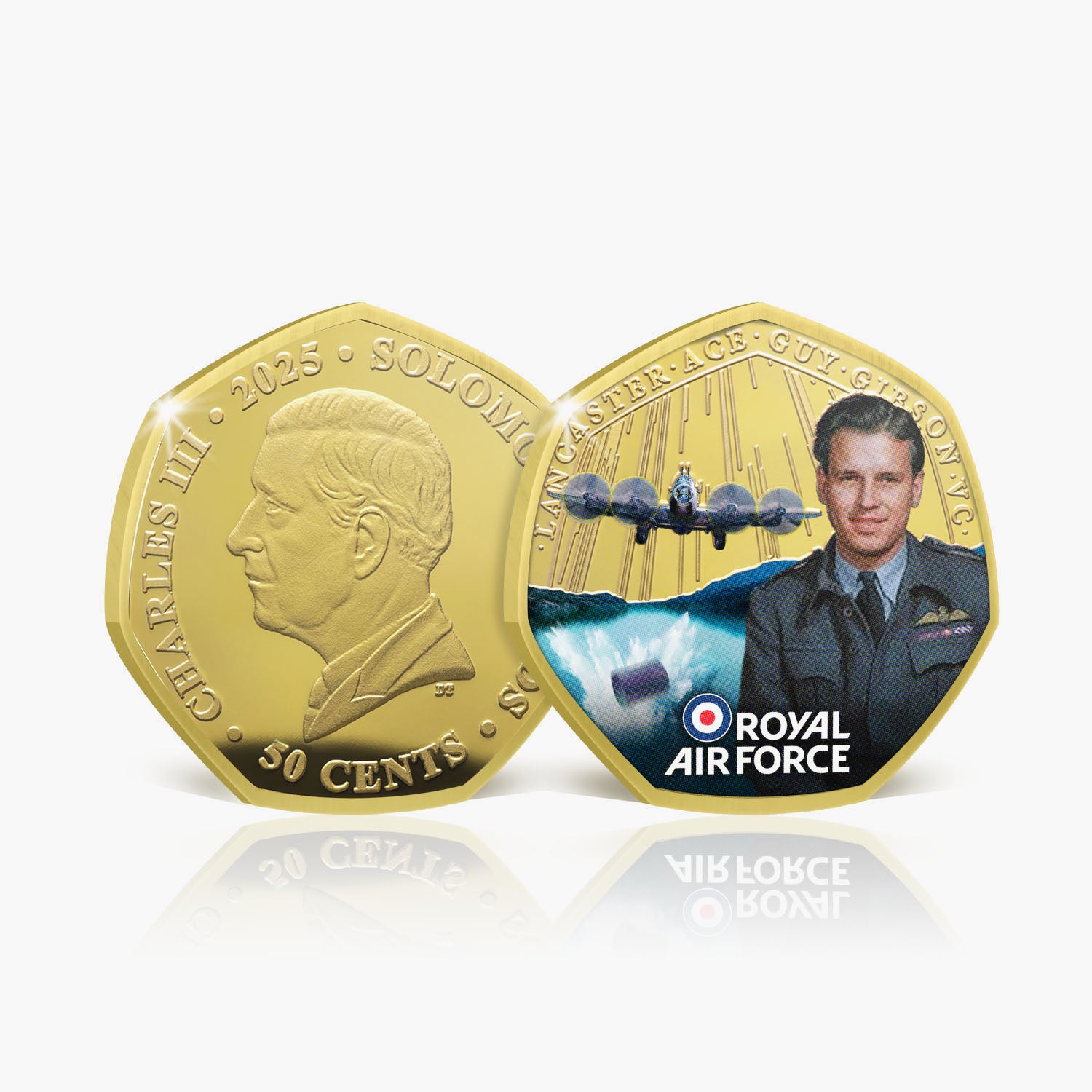 The RAF Legends of Aviation Gold Plated BU Coin Box Set Edition