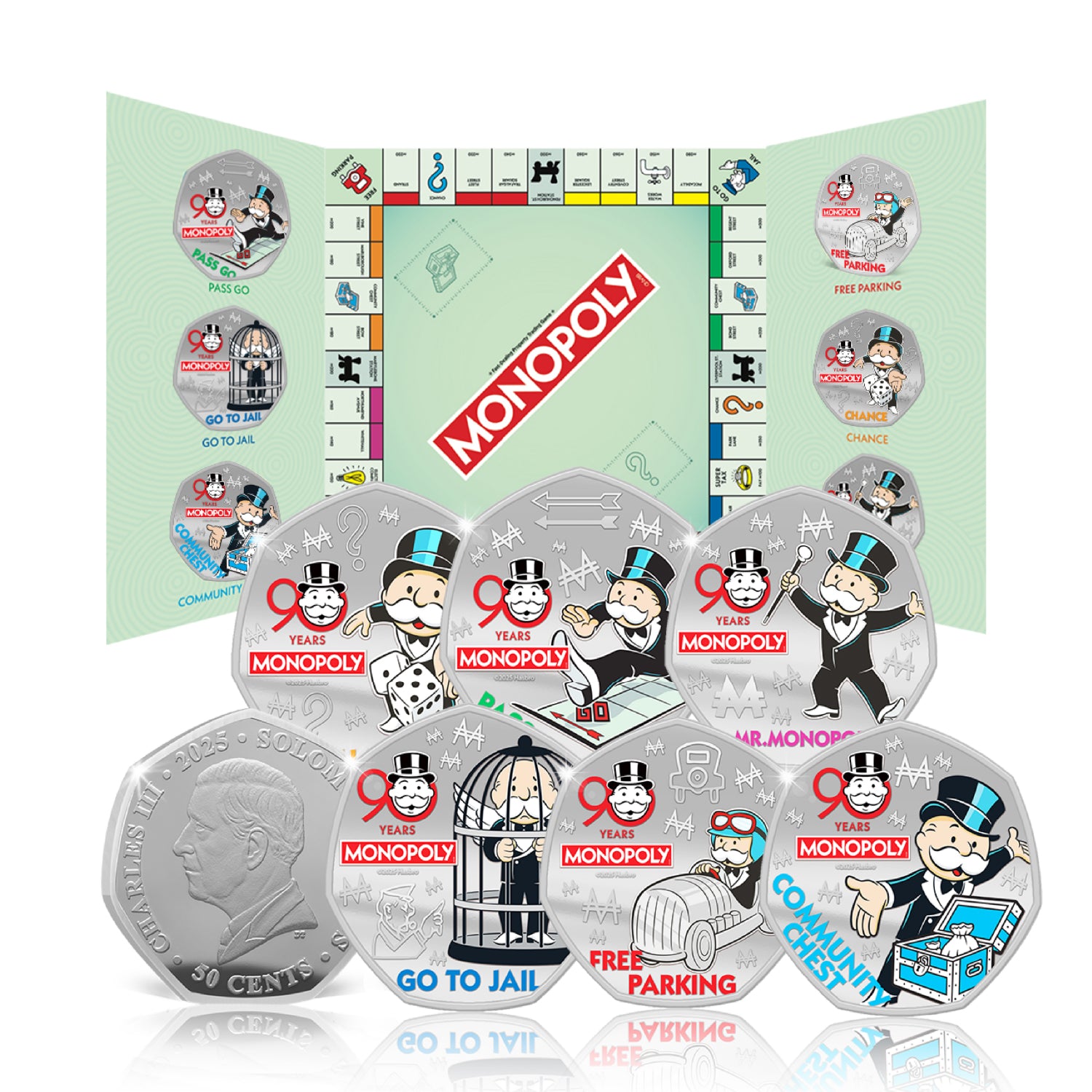 Monopoly 90th Anniversary 2025 Silver Plated Coin Pack