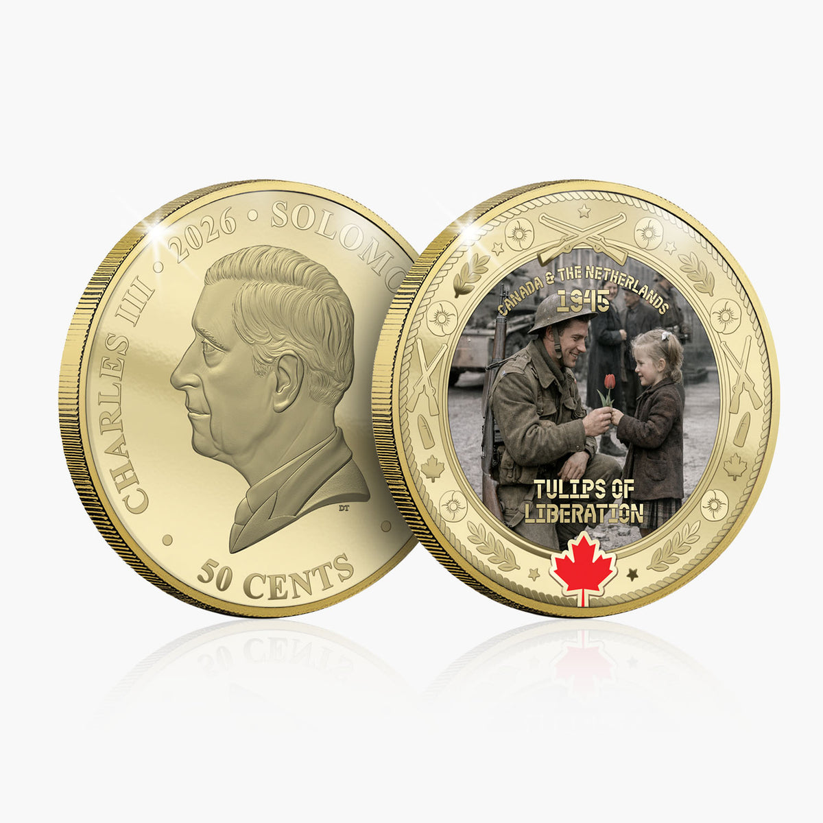 Canadian Allies in Arms - Tulips of Liberation Coin