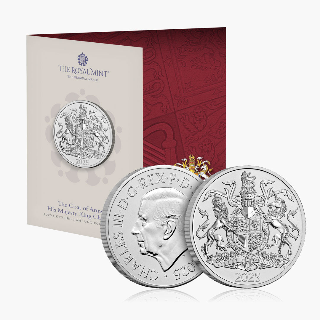 The Royal Arms 2025 UK £5 Brilliant Uncirculated Coin