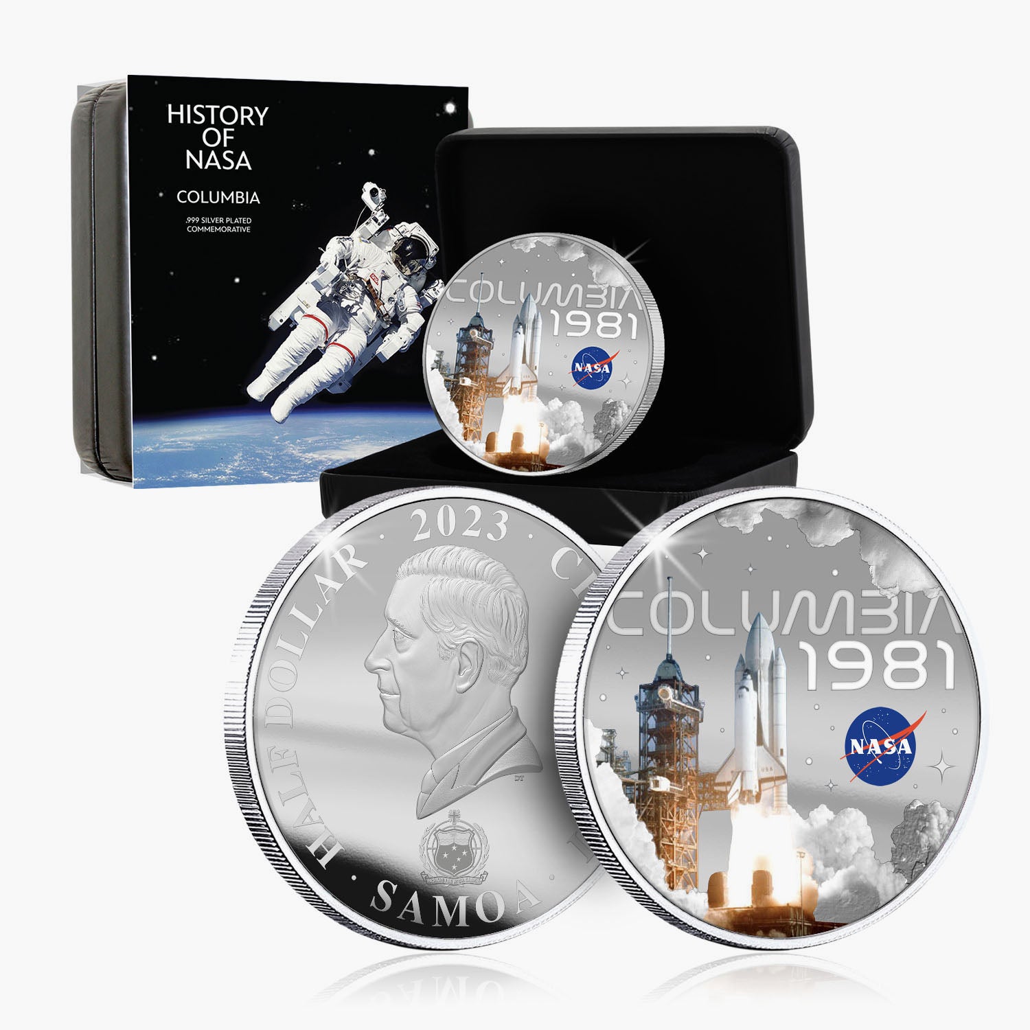 NASA 2023 Columbia 50mm Silver-plated Coin