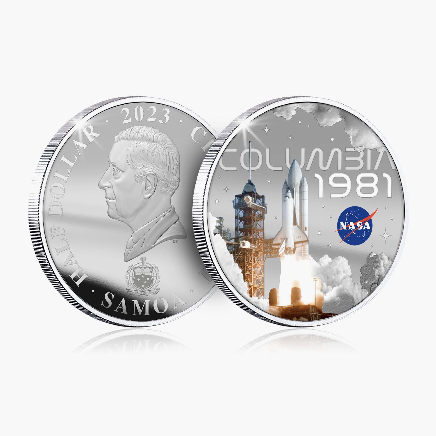 NASA 2023 Columbia 50mm Silver-plated Coin
