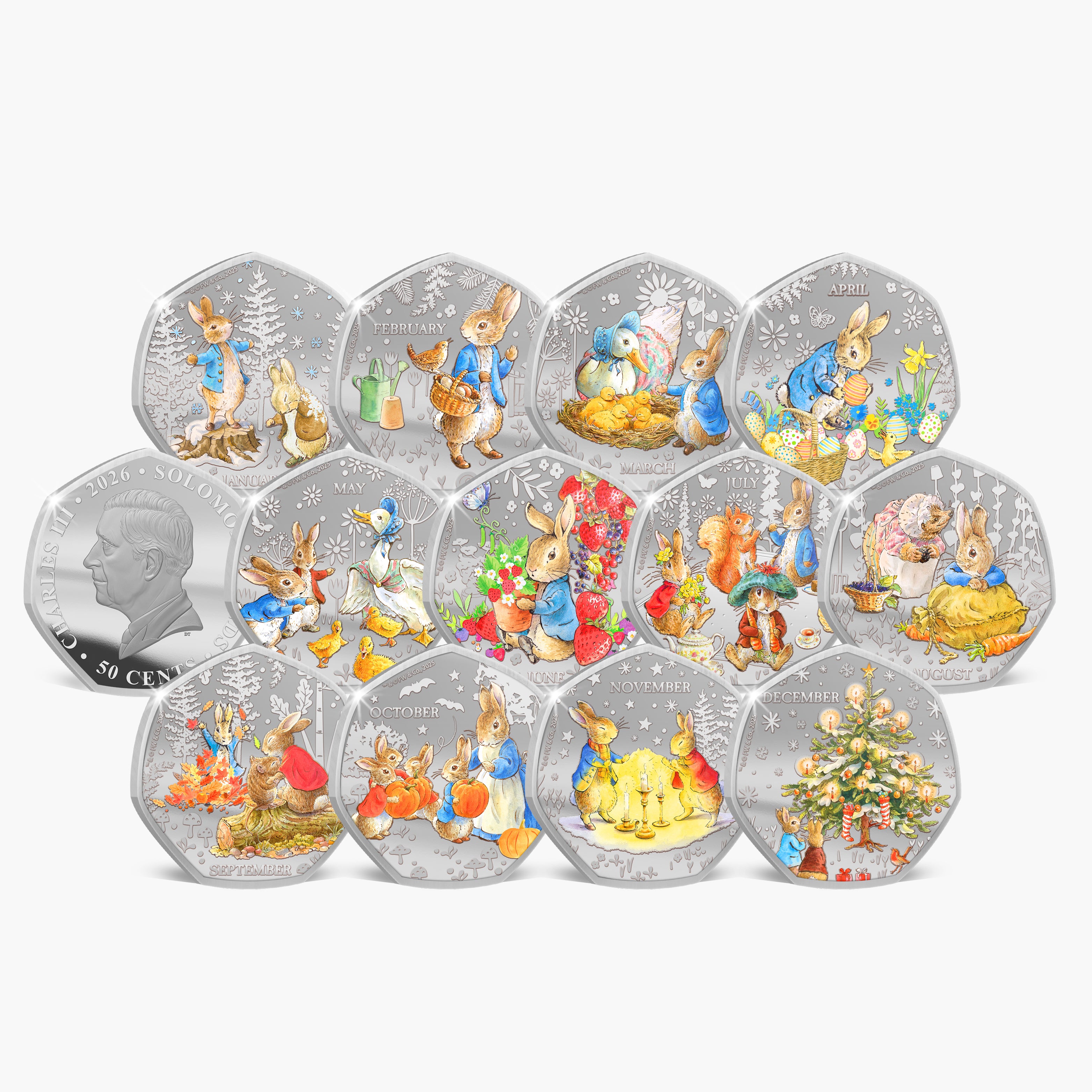Peter Rabbit Through The Seasons 2026 Coin Collection