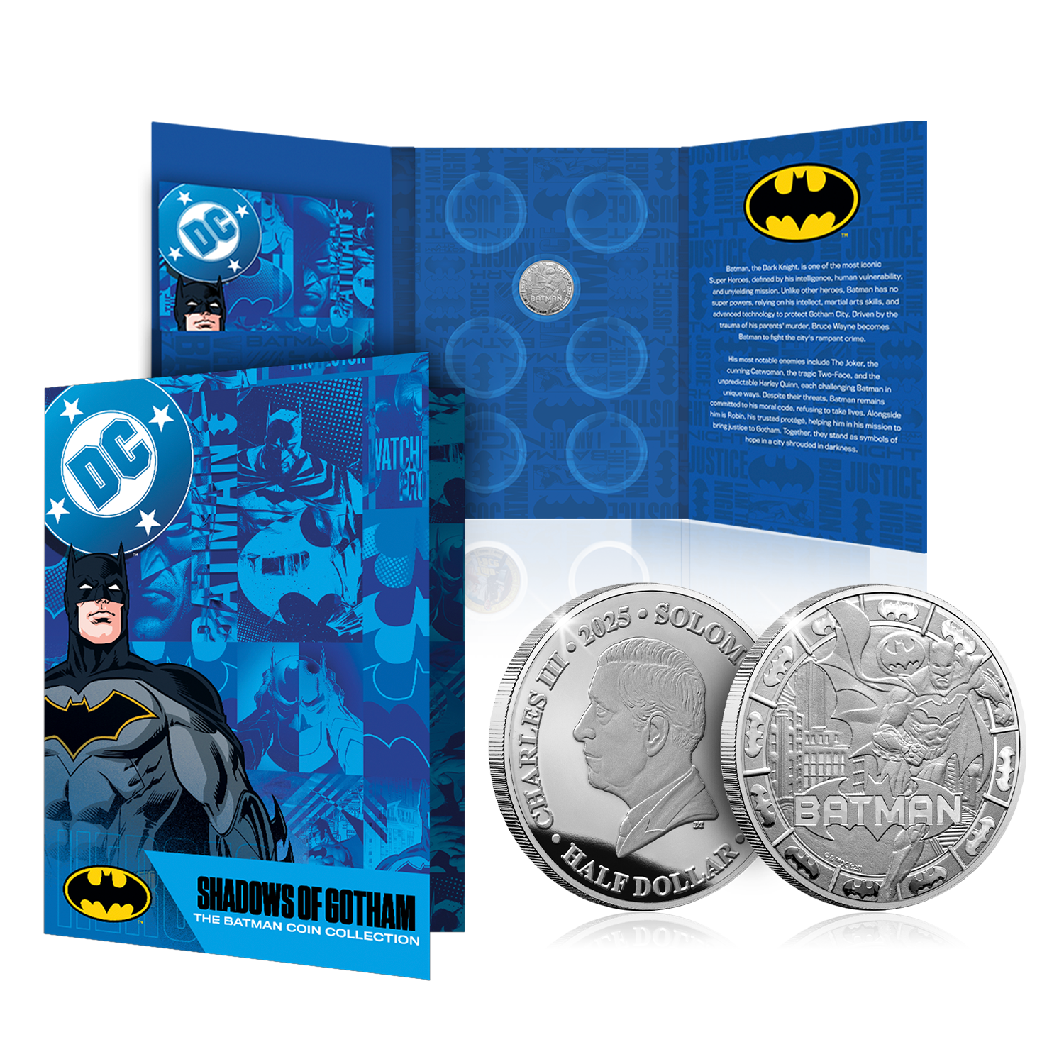 2025 The Shadows of Gotham Batman .999 Silver Plated Coin