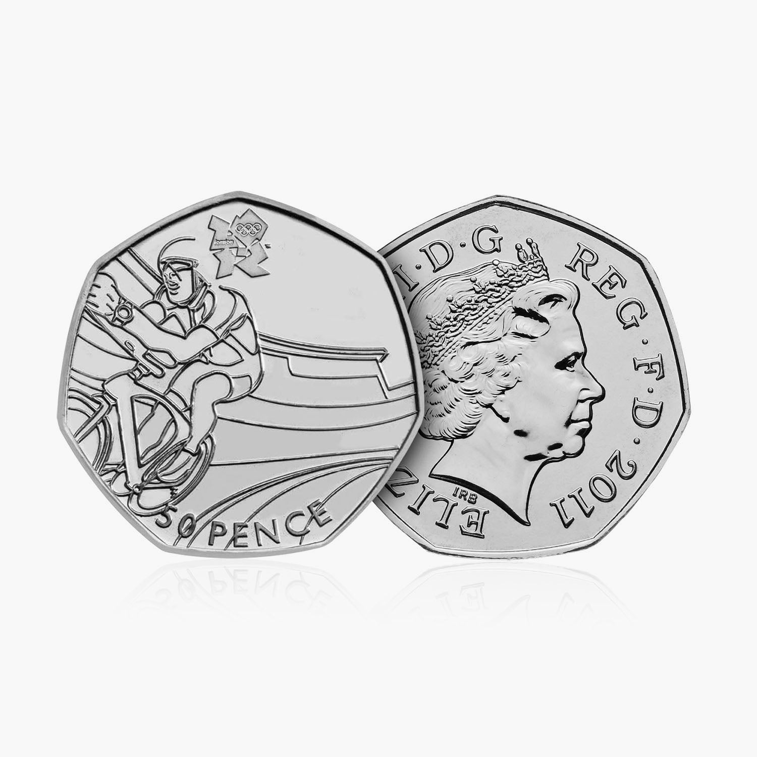 2011 Circulated Olympics - Cycling 50p Coin
