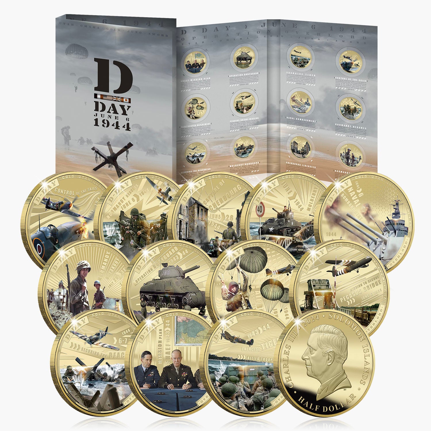 D Day 80th Anniversary 2024 Coin Complete Collection d-day-80th-anniversary-2024-coin-complete-collection