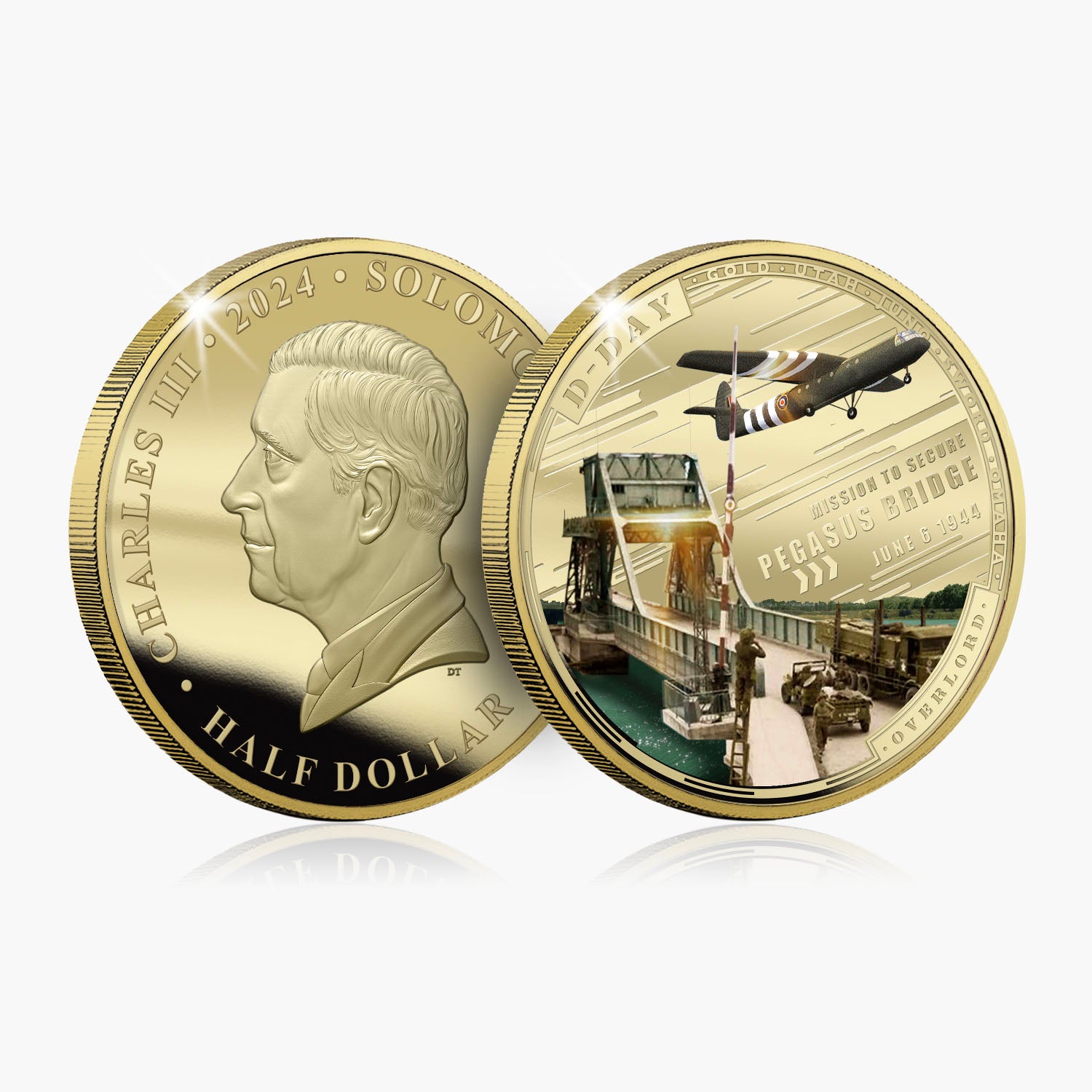 D-DAY 80TH ANNIVERSARY commemorative Coin Shaped Like A 50p £4.00 D-DAY 80TH ANNIVERSARY commemorative Coin Shaped Like A 50p £4.00