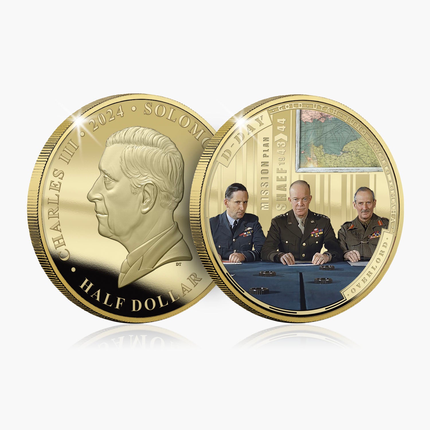 Collection de pièces du 80e anniversaire du jour J 2024 - Plan de mission Shaef