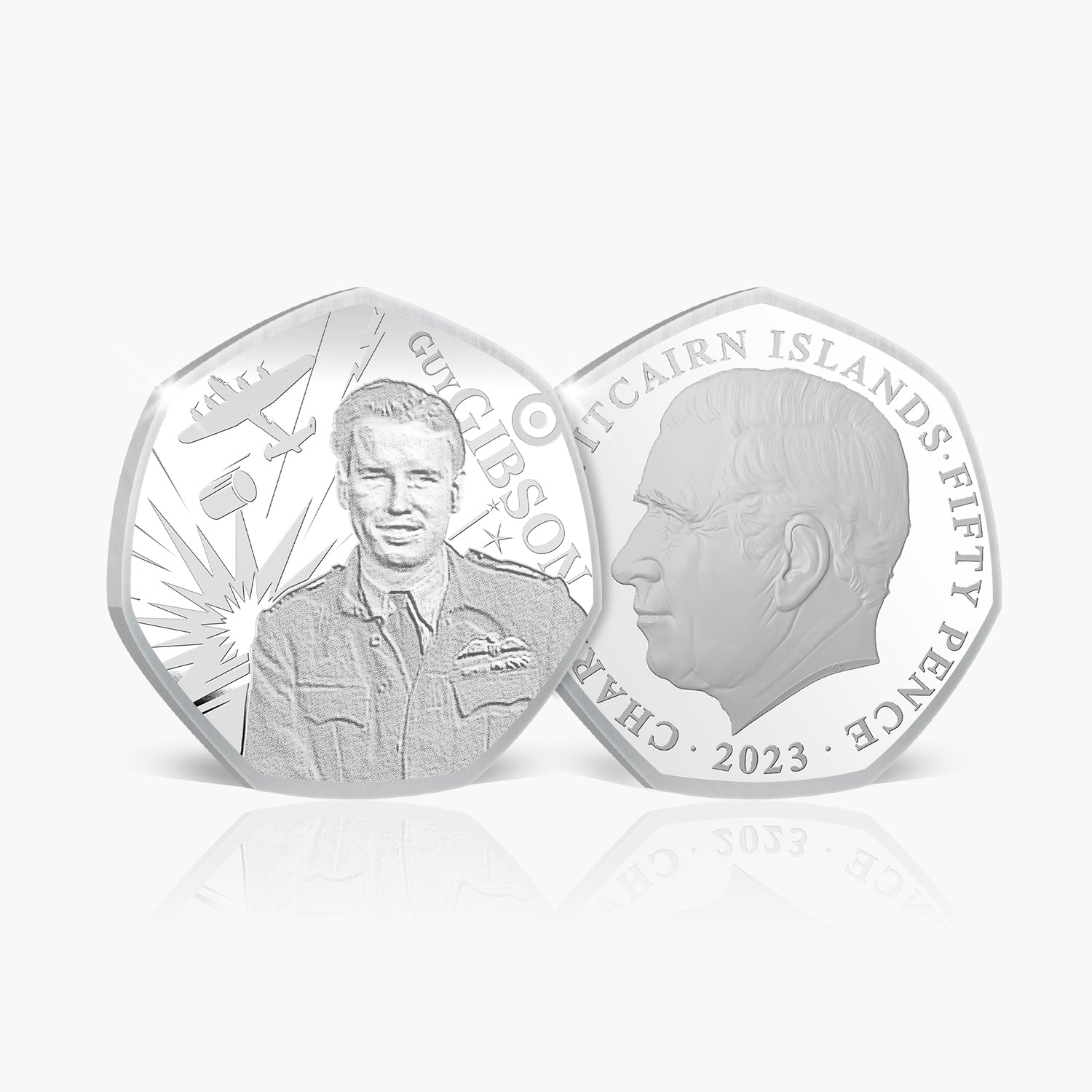 Dambusters 80th - Guy Gibson 50p Brilliant Uncirculated Coin 2023