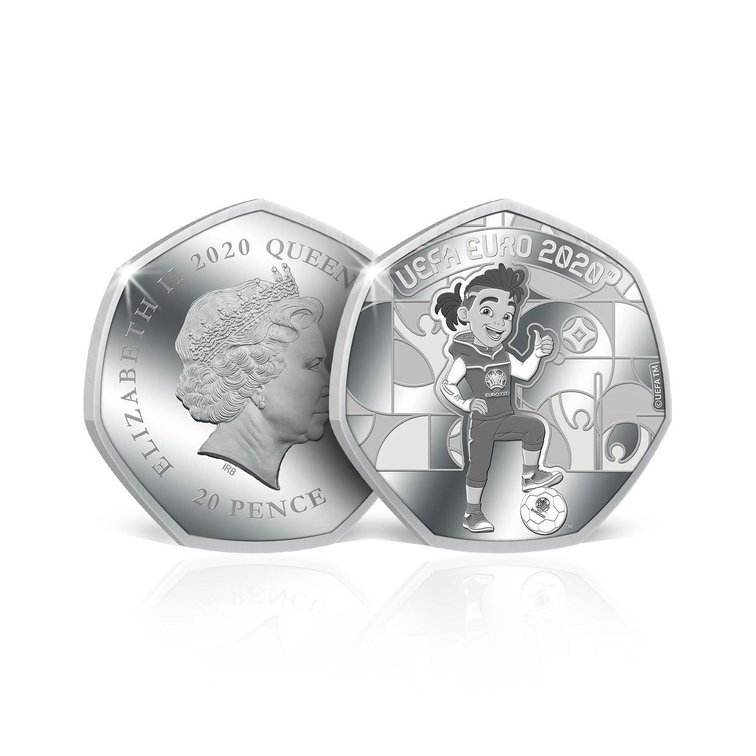UEFA EURO 2020 Mascot Silver Plated Coin