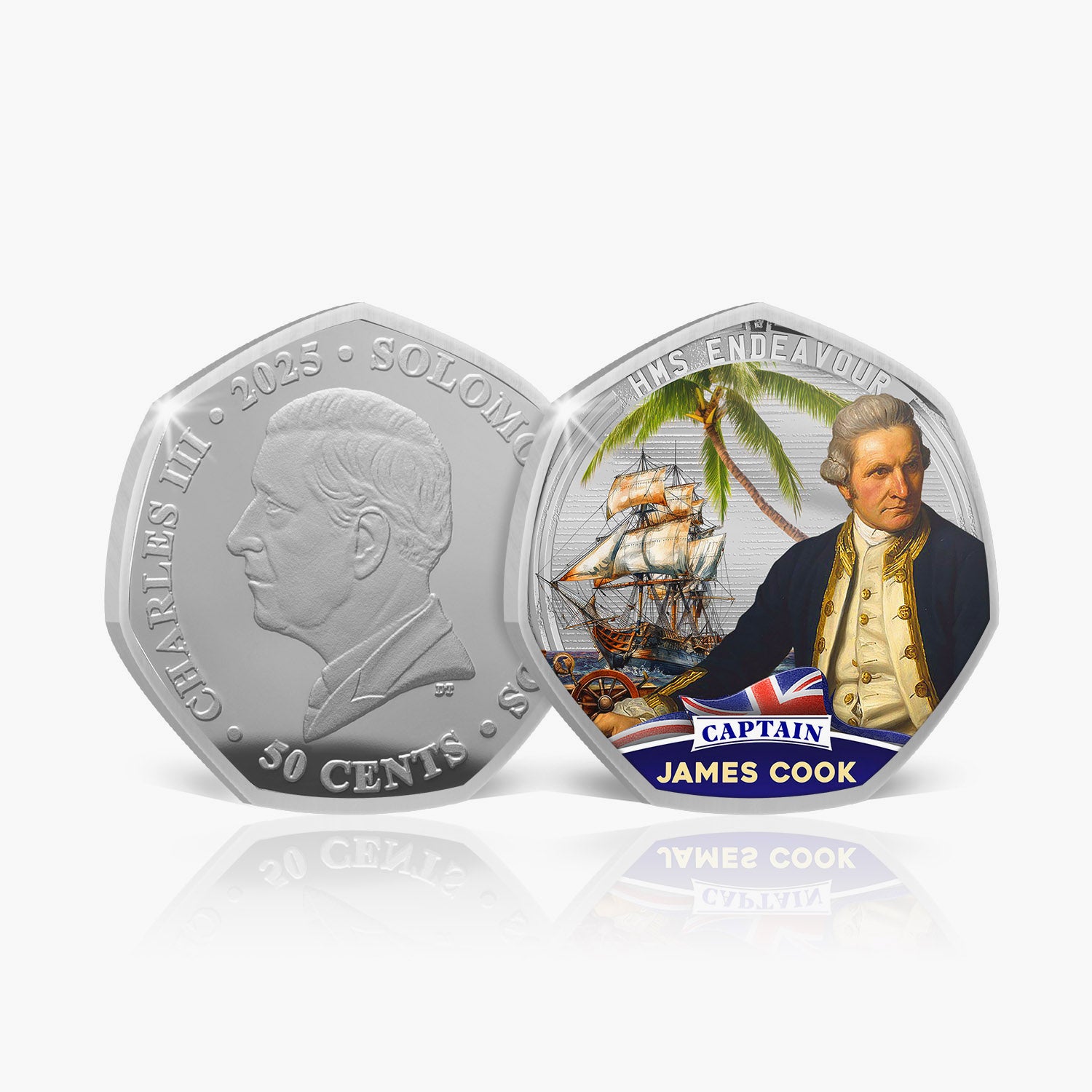 2025 Great British Explorers Captain Cook Silver Plated BU Coin