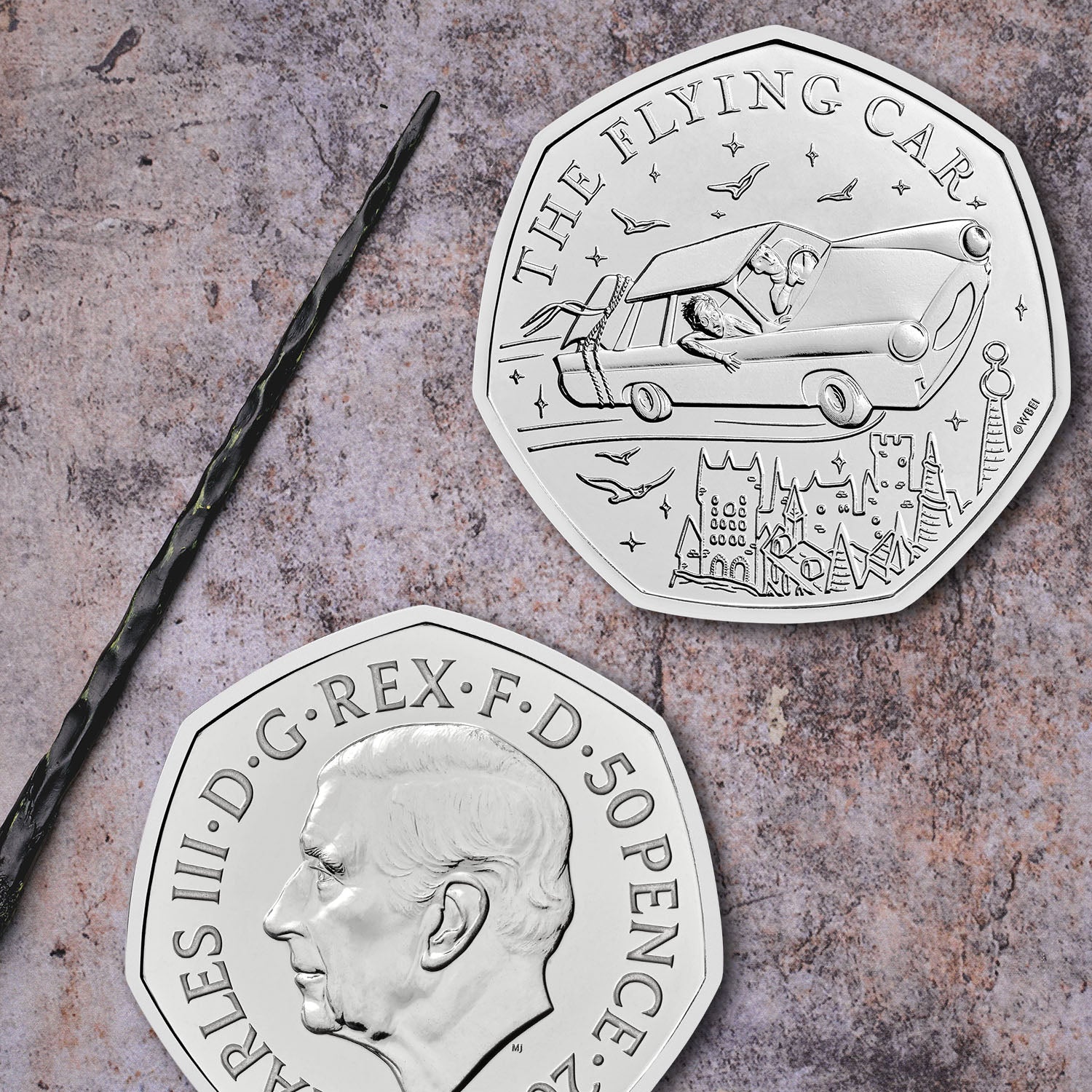 2025 Harry Potter - The Flying Car UK 50p Coin