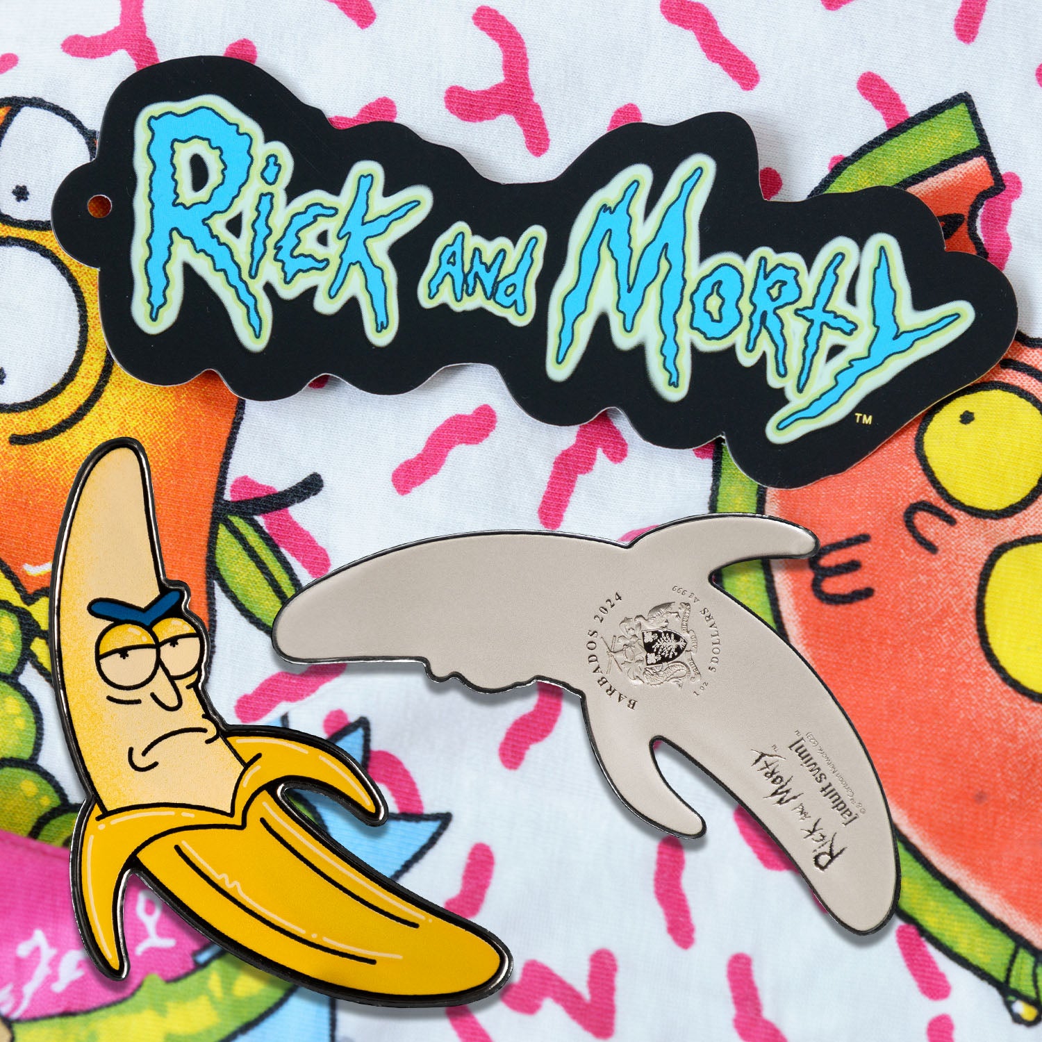 Rick and Morty - Banana Rick Solid Silver 1oz coin