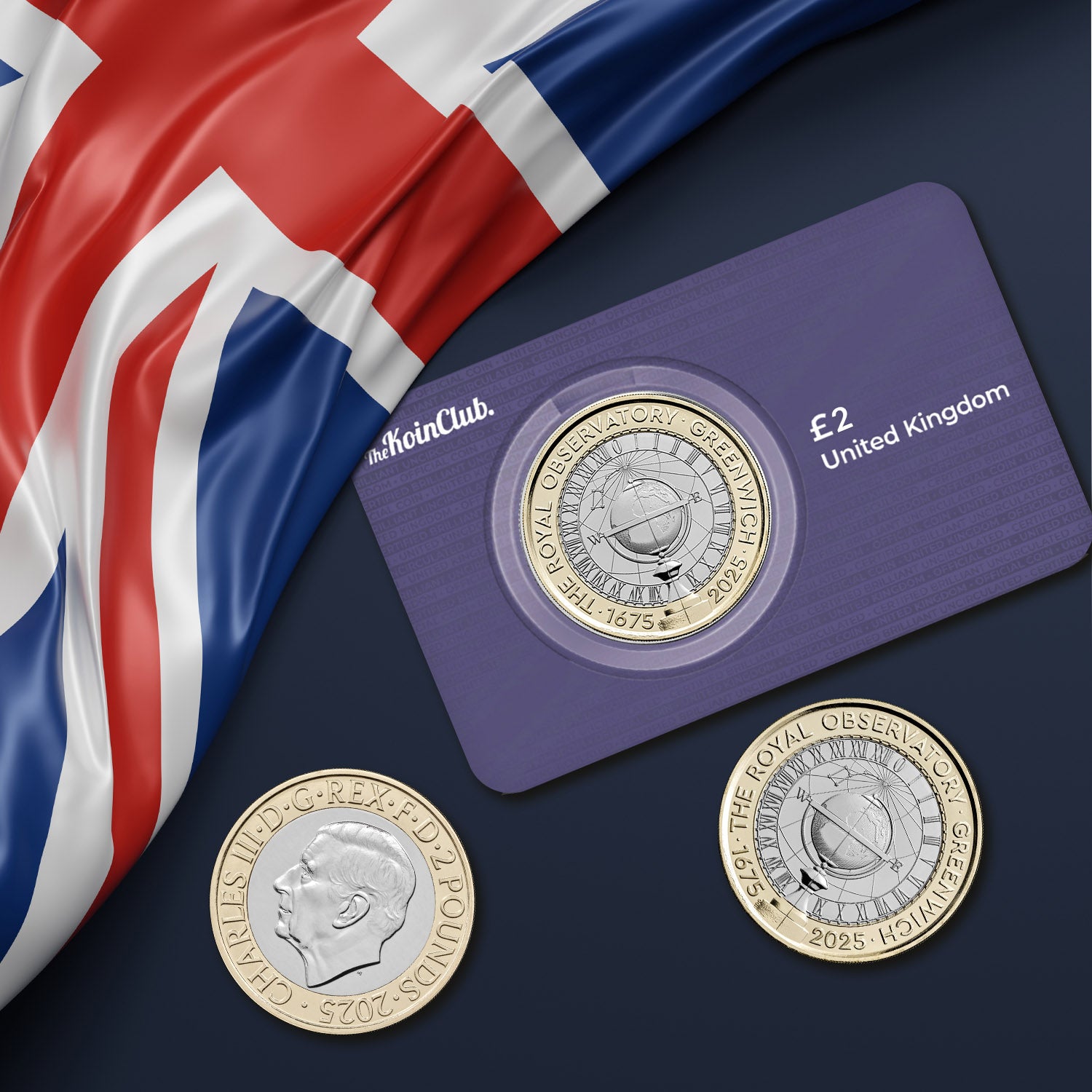 350 Years of the Royal Observatory 2025 UK £2 BU Coin