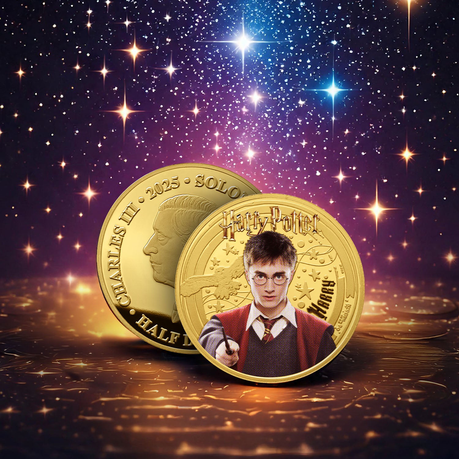 The Magic of Hogwarts Harry Potter 2025 24 Carat Gold Plated Coin