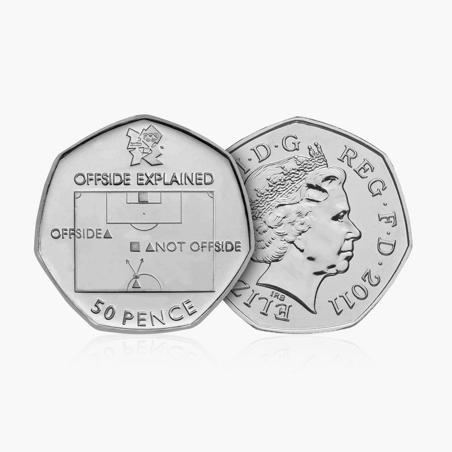 2011 Circulated Olympics - Football 50p Coin