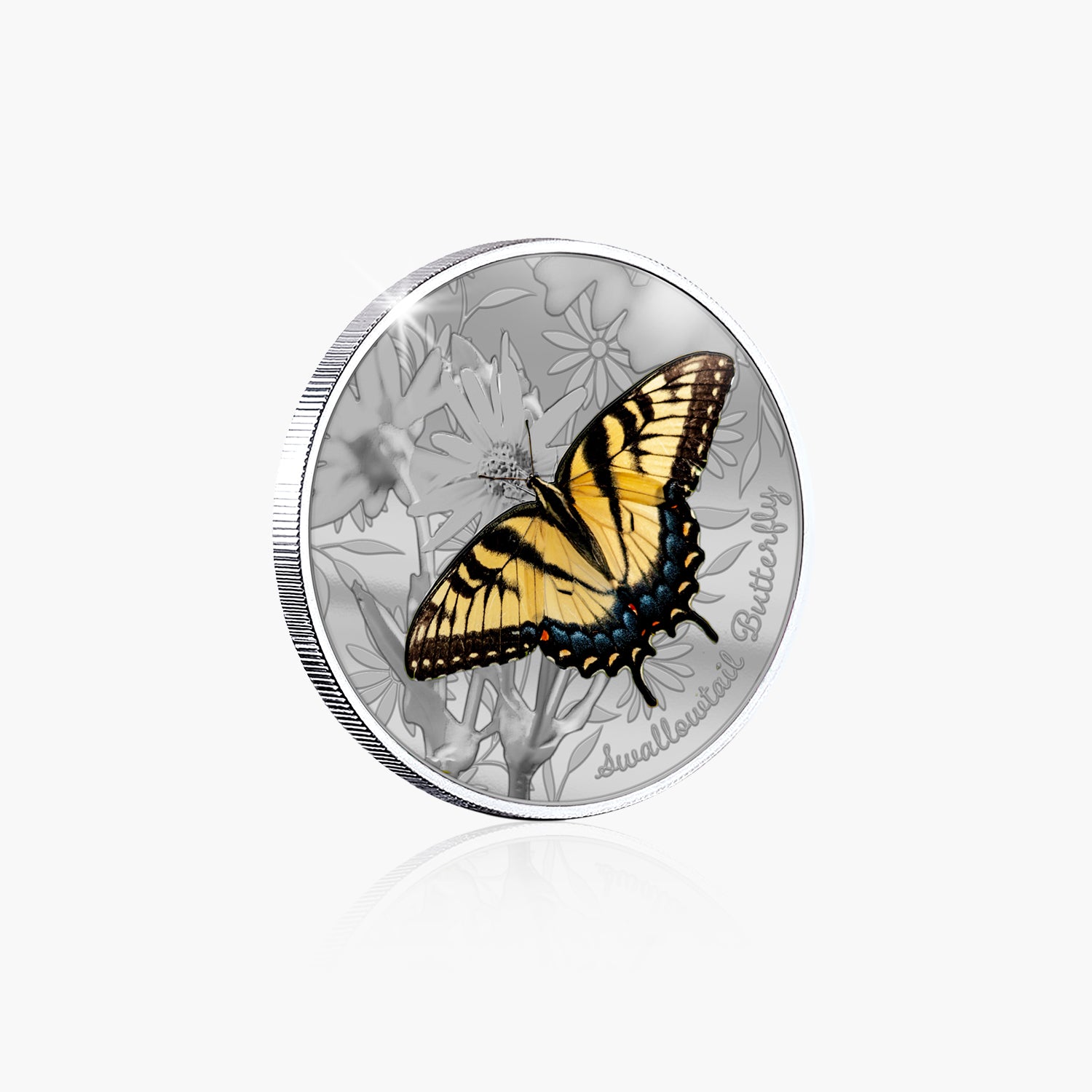 British Wildlife Swallowtail Butterfly Silver Plated BU Commemorative