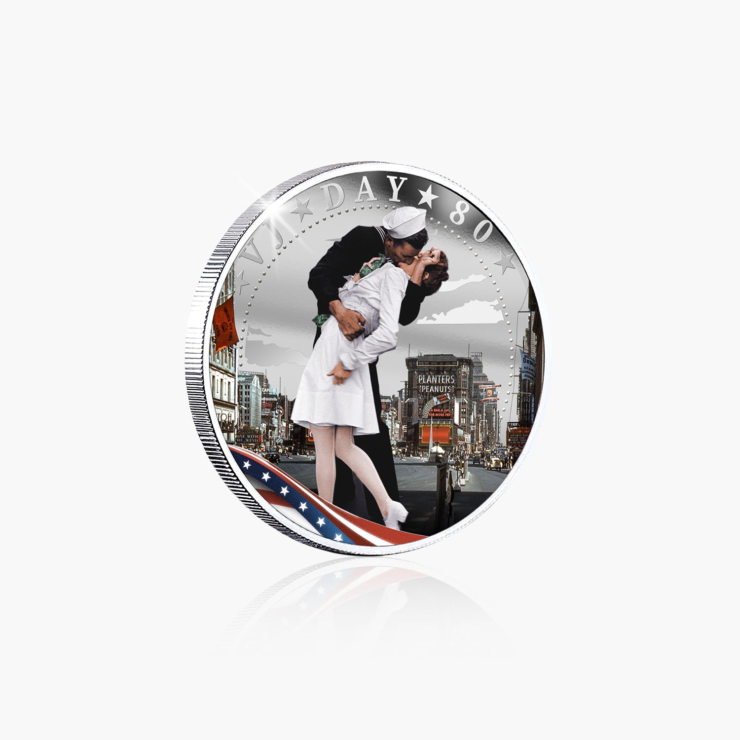 Victory in Japan Day 80th Anniversary 2025 Silver Plated BU Coin