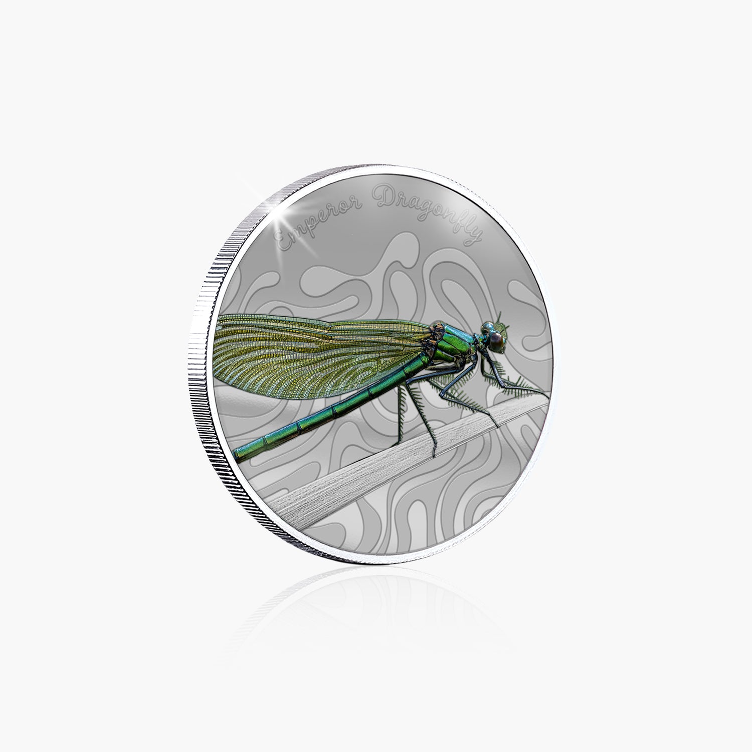 British Wildlife Emperor Dragonfly Silver Plated BU Commemorative