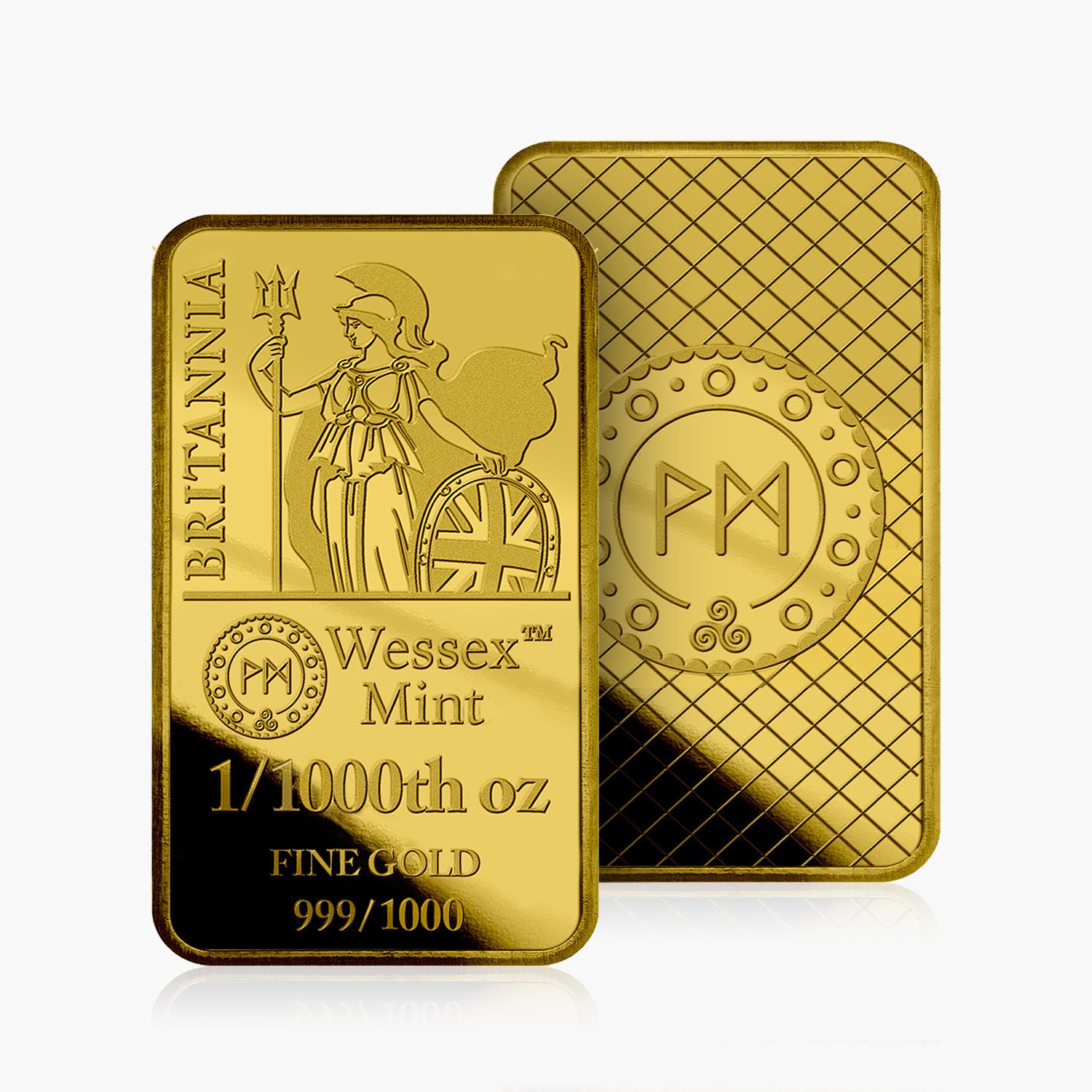 Wessex Mint 1/1000th oz Featuring Britannia Solid Gold Bar