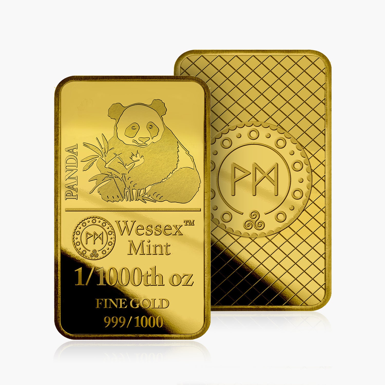 Wessex Mint 1/1000th oz Panda Solid Gold Bar