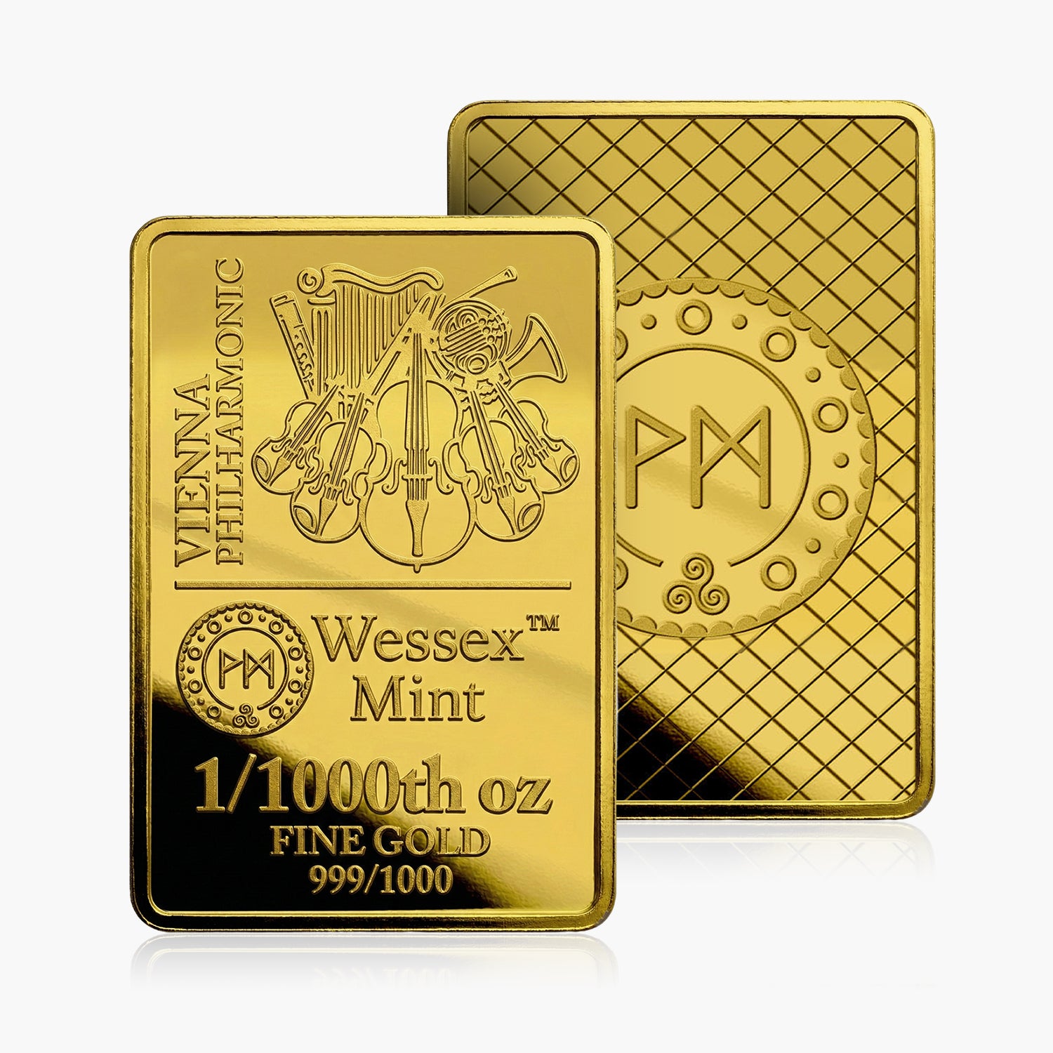 Wessex Mint 1/1000th oz Vienna Philharmonic Solid Gold Bar