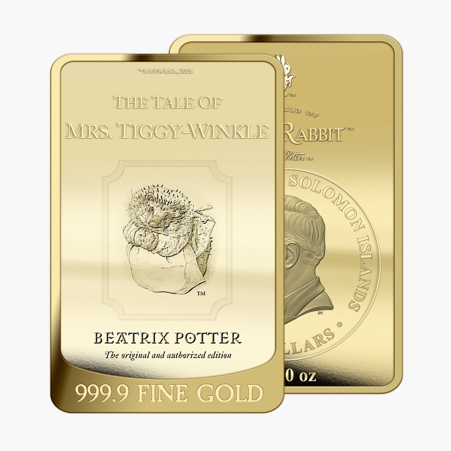 The Tales of Beatrix Potter - Tiggy Winkle Solid Gold Bar