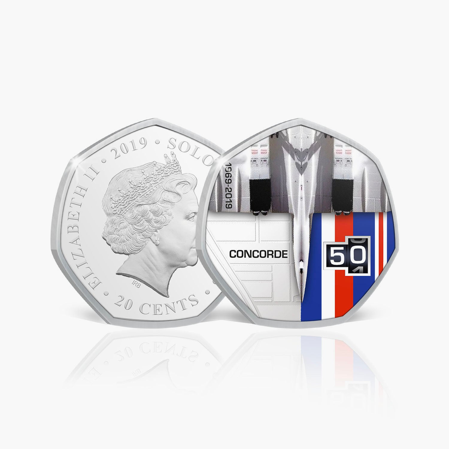 Collection complète de pièces de monnaie BU du 50e anniversaire de Concorde