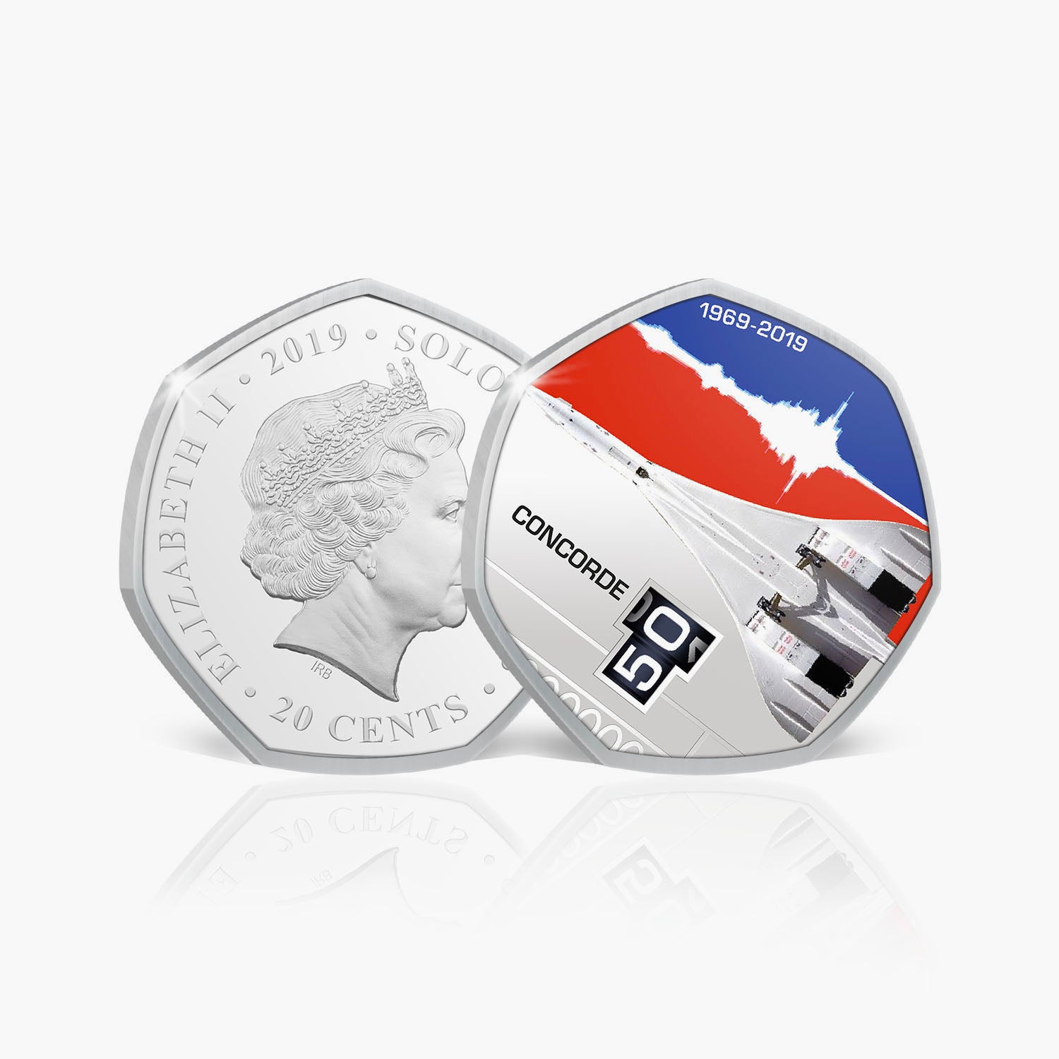 Collection complète de pièces de monnaie BU du 50e anniversaire de Concorde