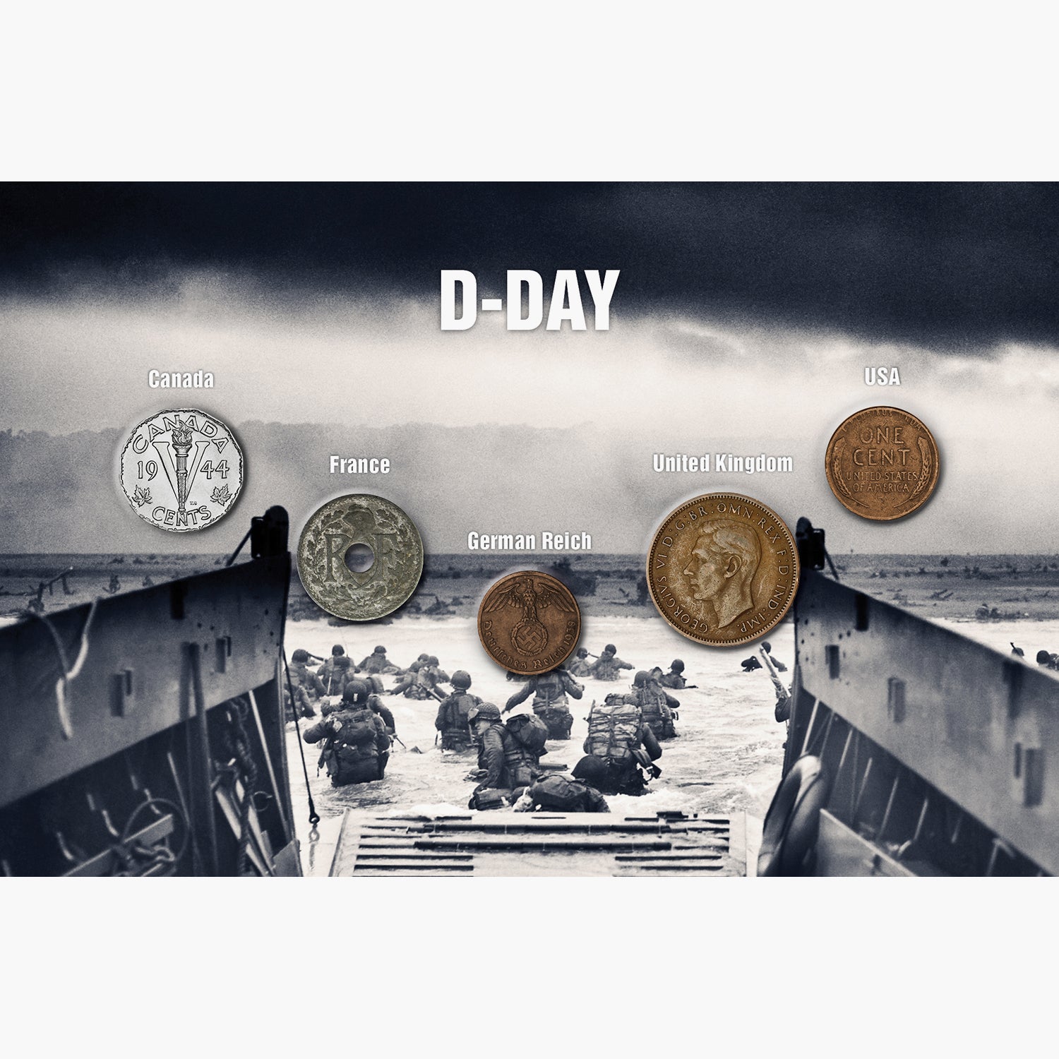 D-Day The Five Forces Coin Collector Set