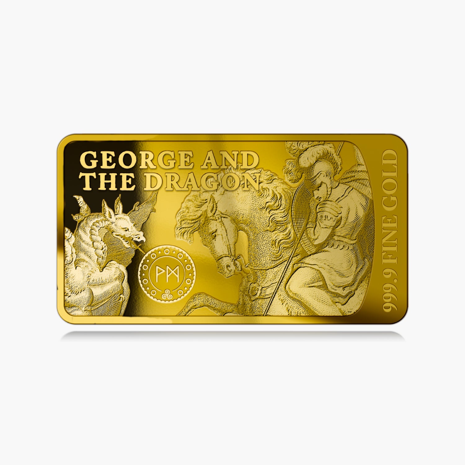 The Legends of Gold George & the Dragon Solid Gold Bar