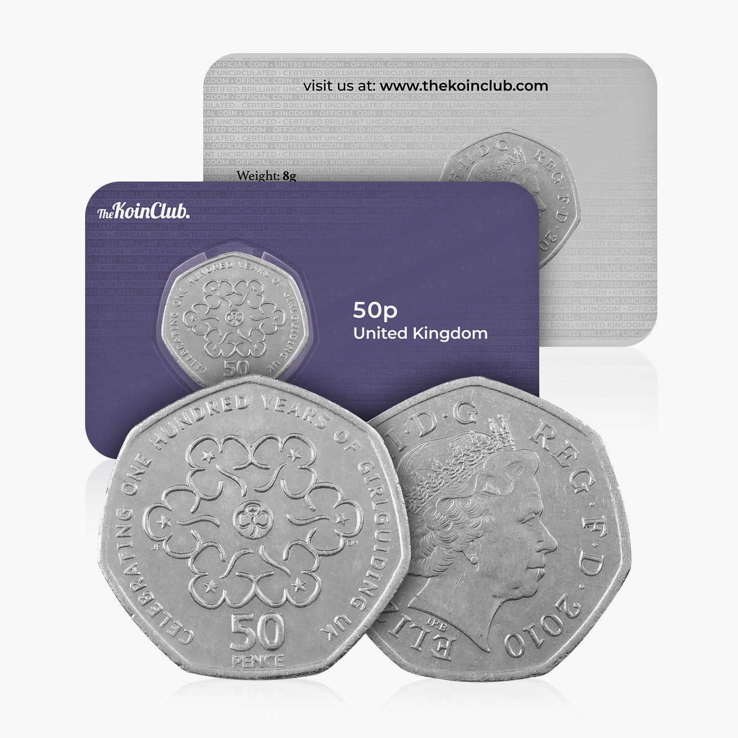 2010 Circulated Girlguiding UK 100th Anniversary 50p Coin