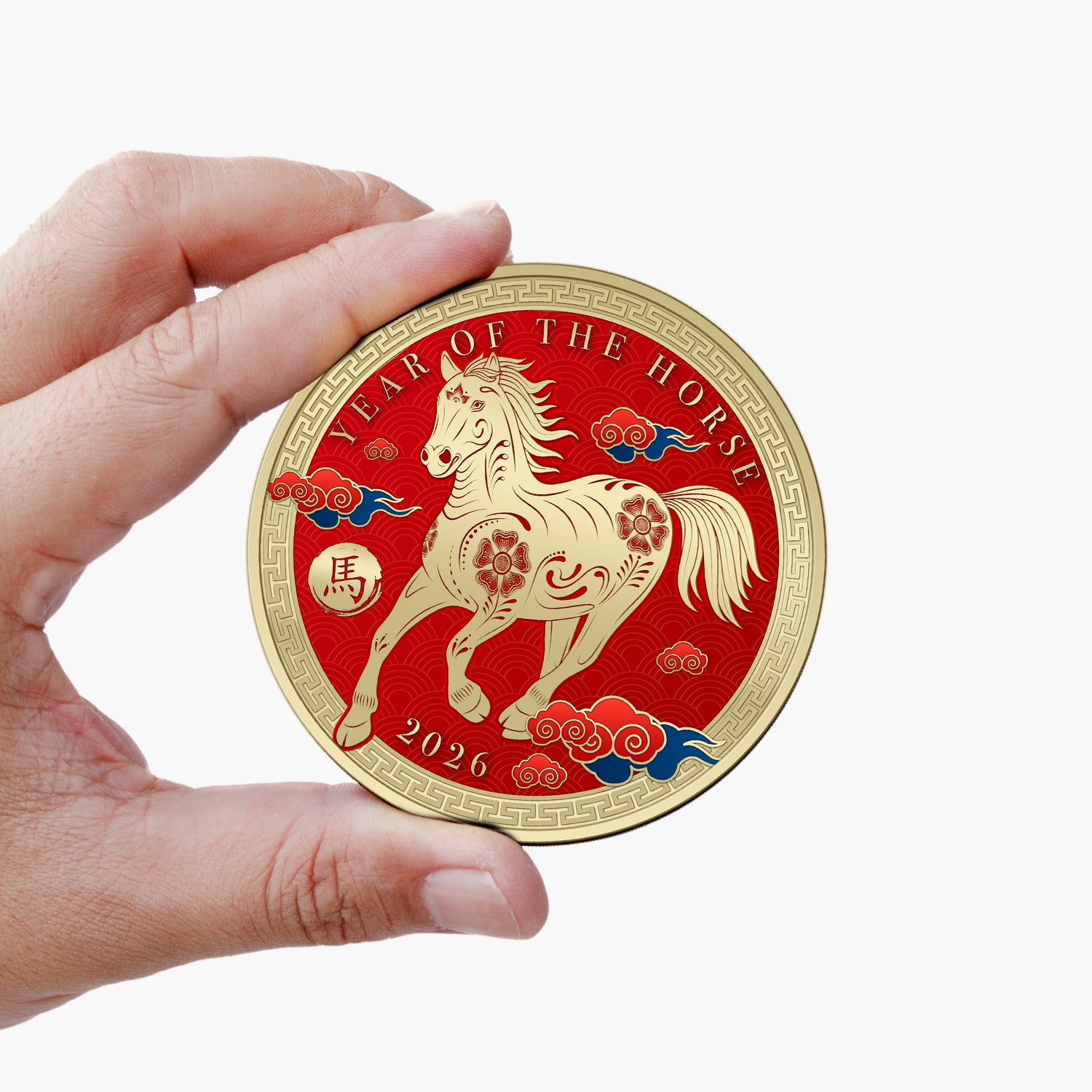 2026 Year of The Horse 24K 50mm Gold Plated Commemorative