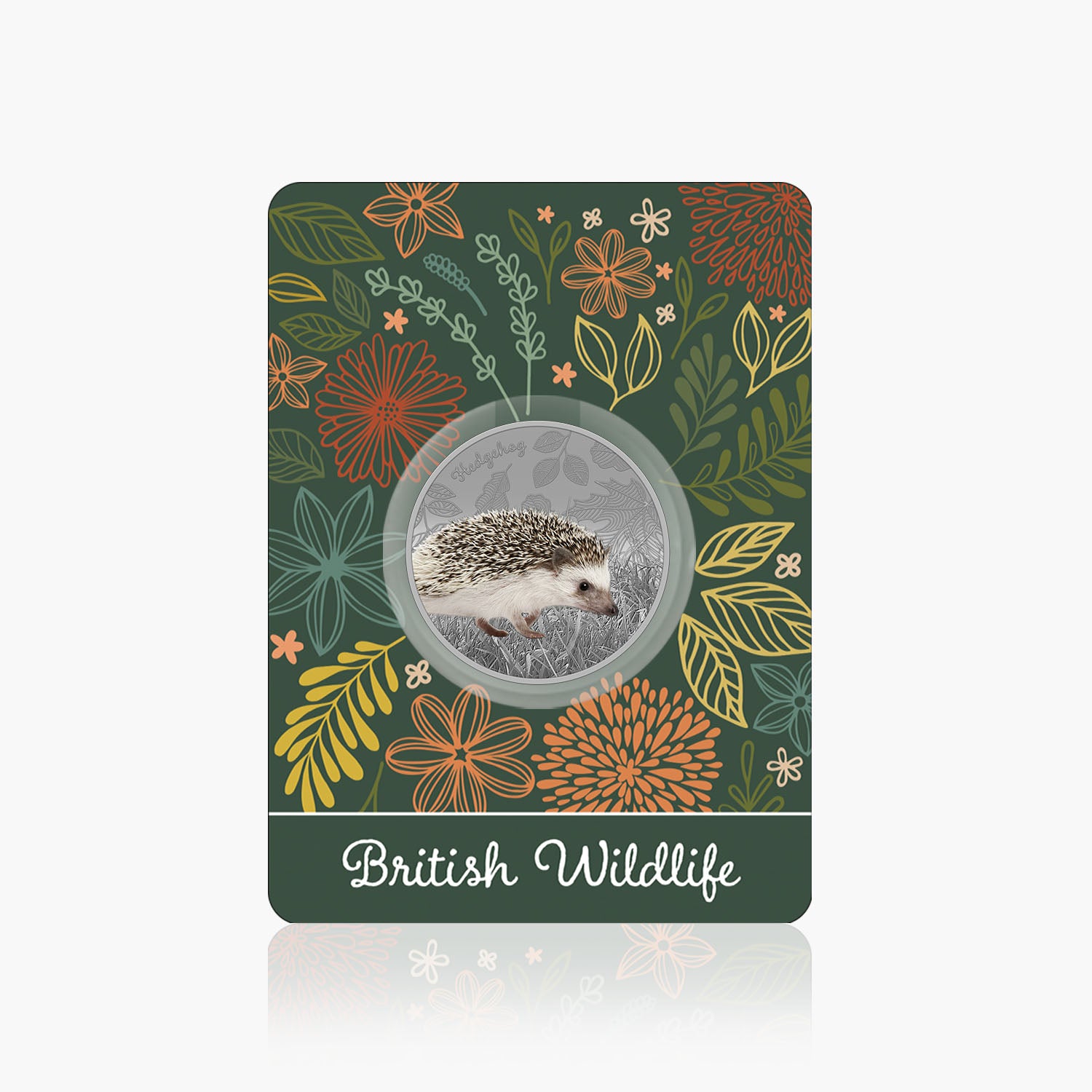 British Wildlife Hedgehog Silver Plated BU Commemorative