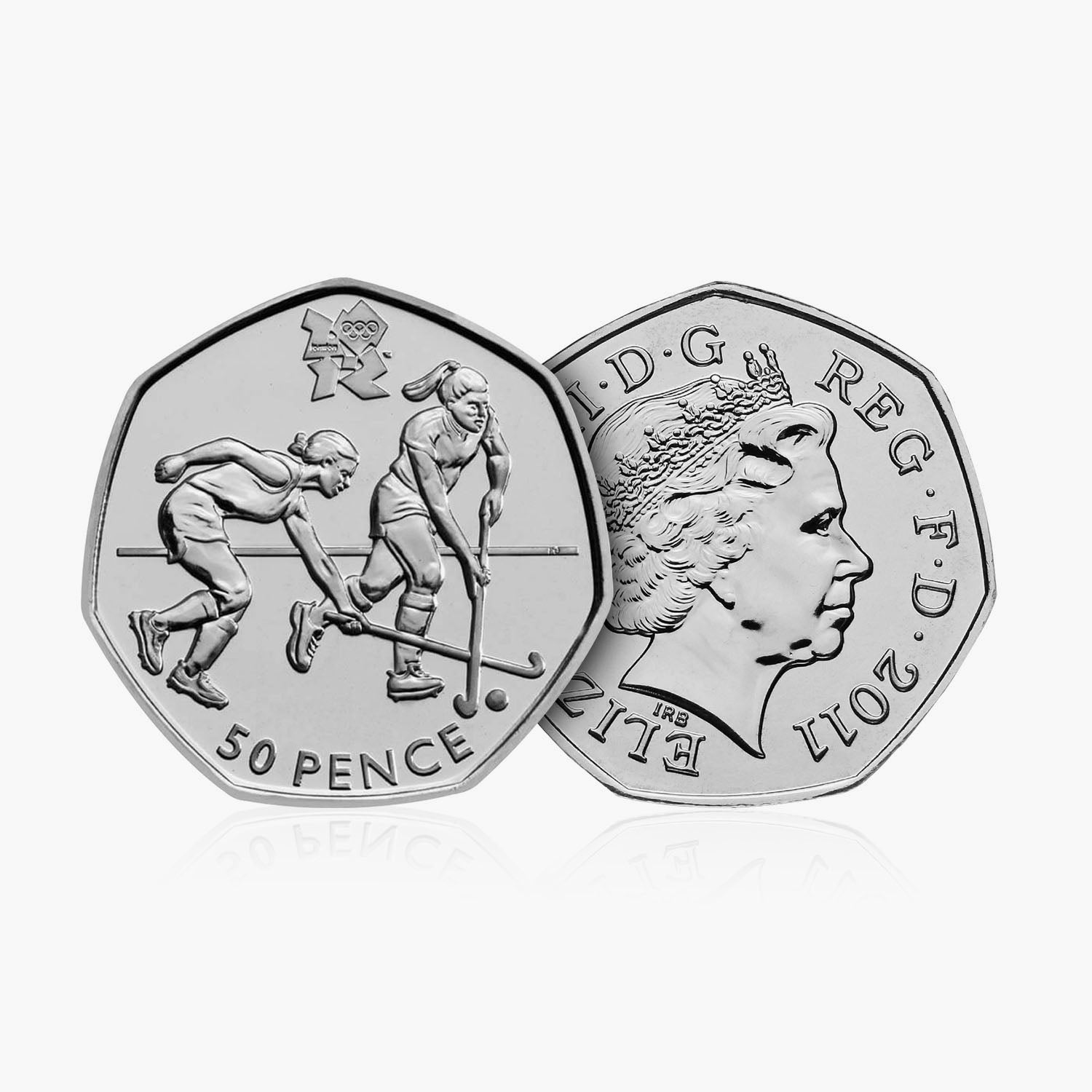 2011 Circulated Olympics - Hockey 50p Coin