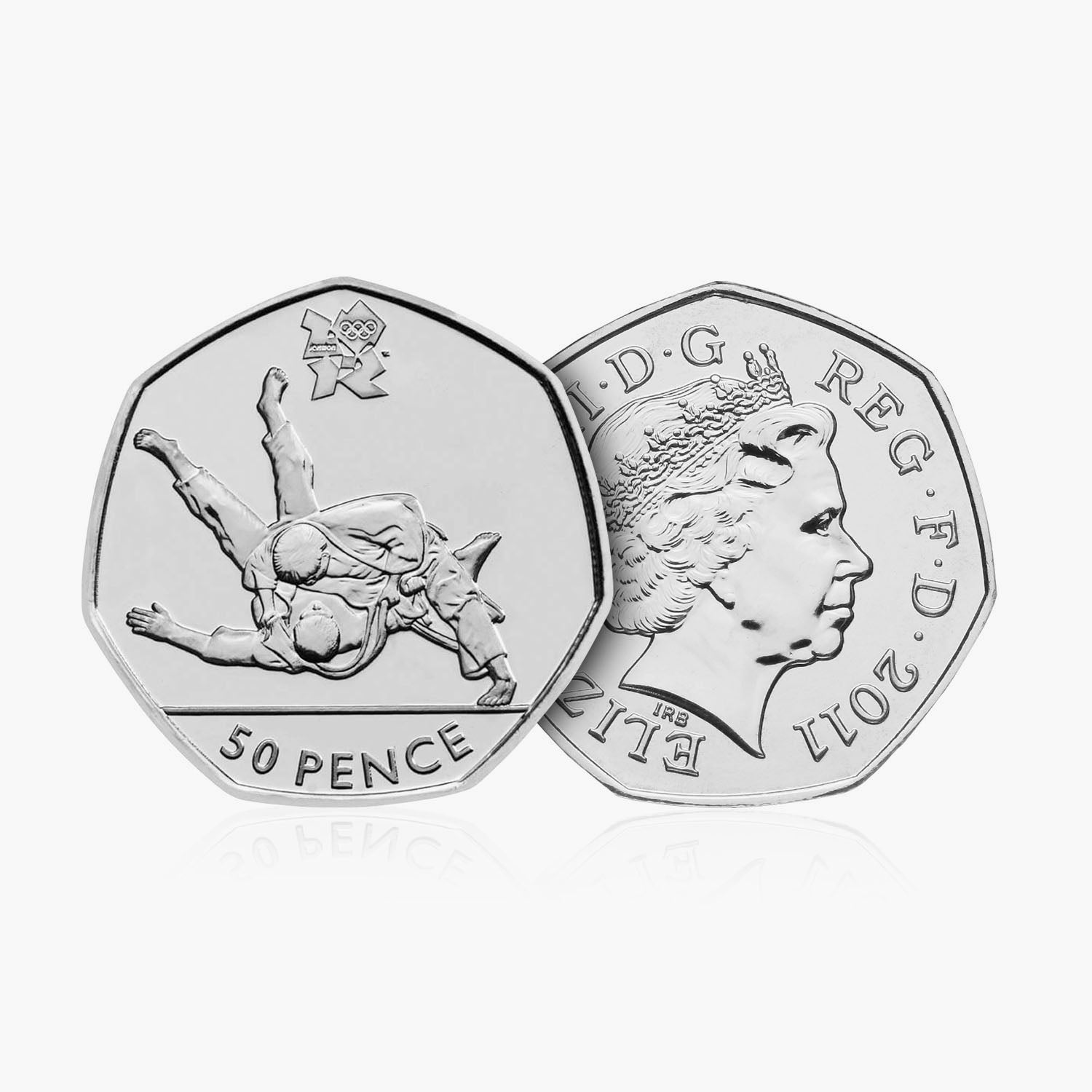 2011 Circulated Olympics - Judo 50p Coin