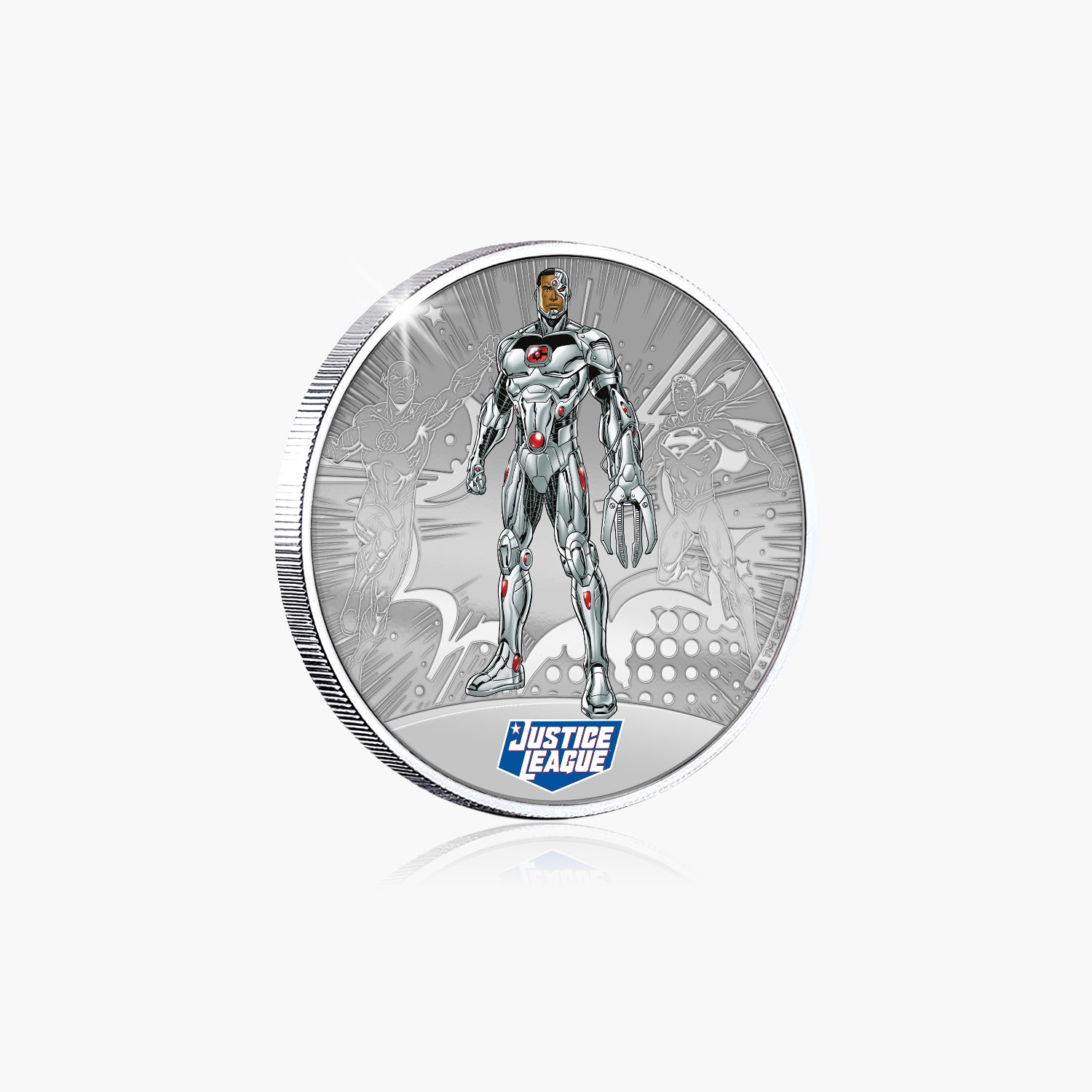 DC Comics Justice League - Cyborg Silver Plated Commemorative