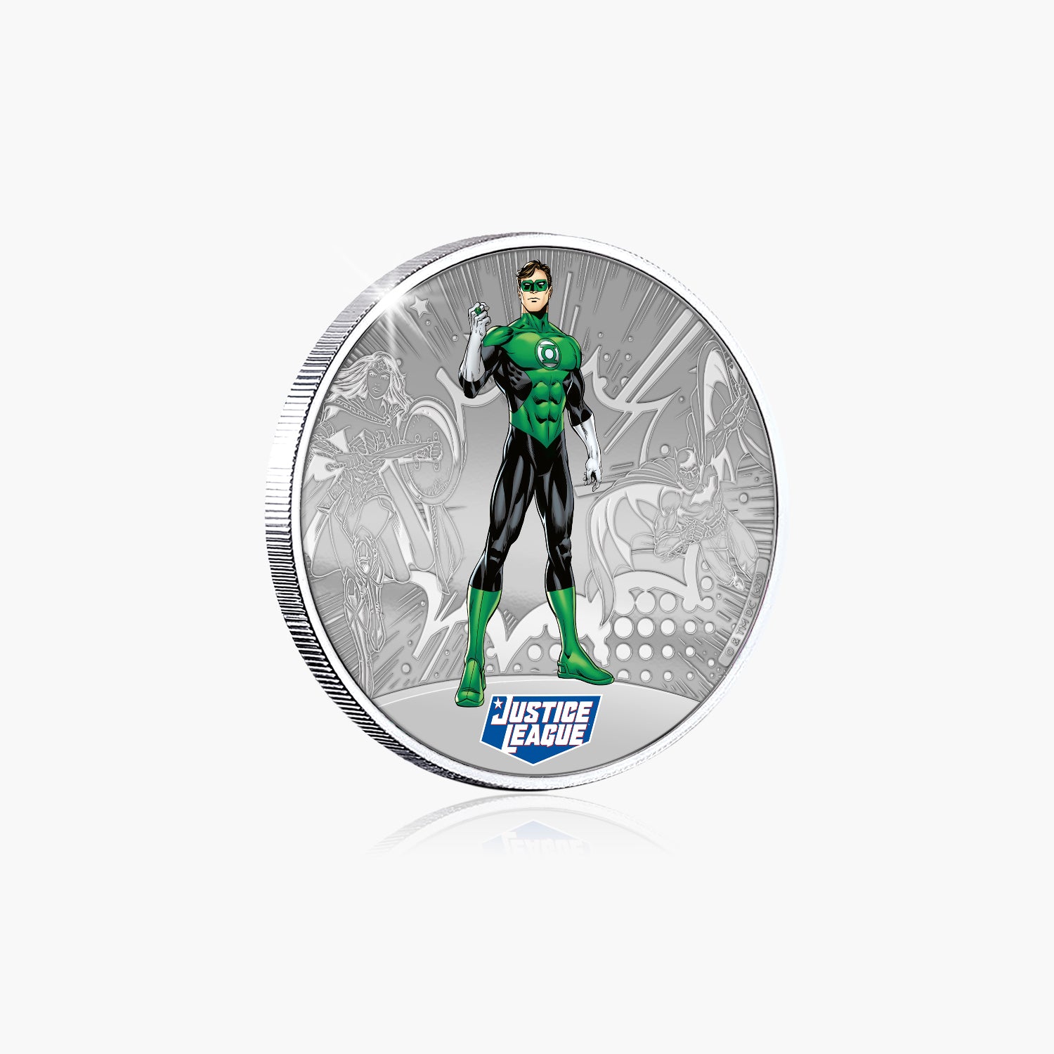 DC Comics Justice League - Green Lantern Silver Plated Commemorative