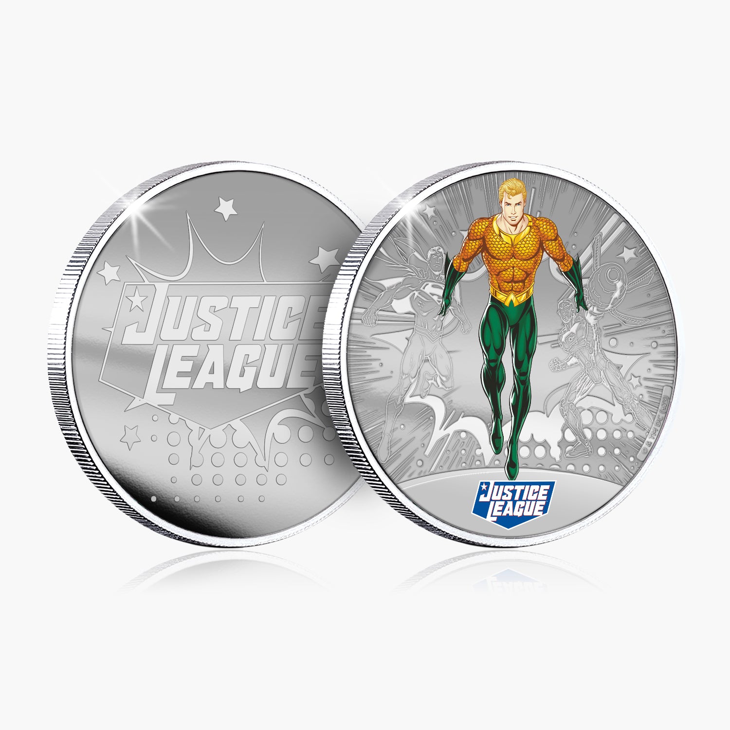 DC Comics Justice League - Aquaman Silver Plated Commemorative
