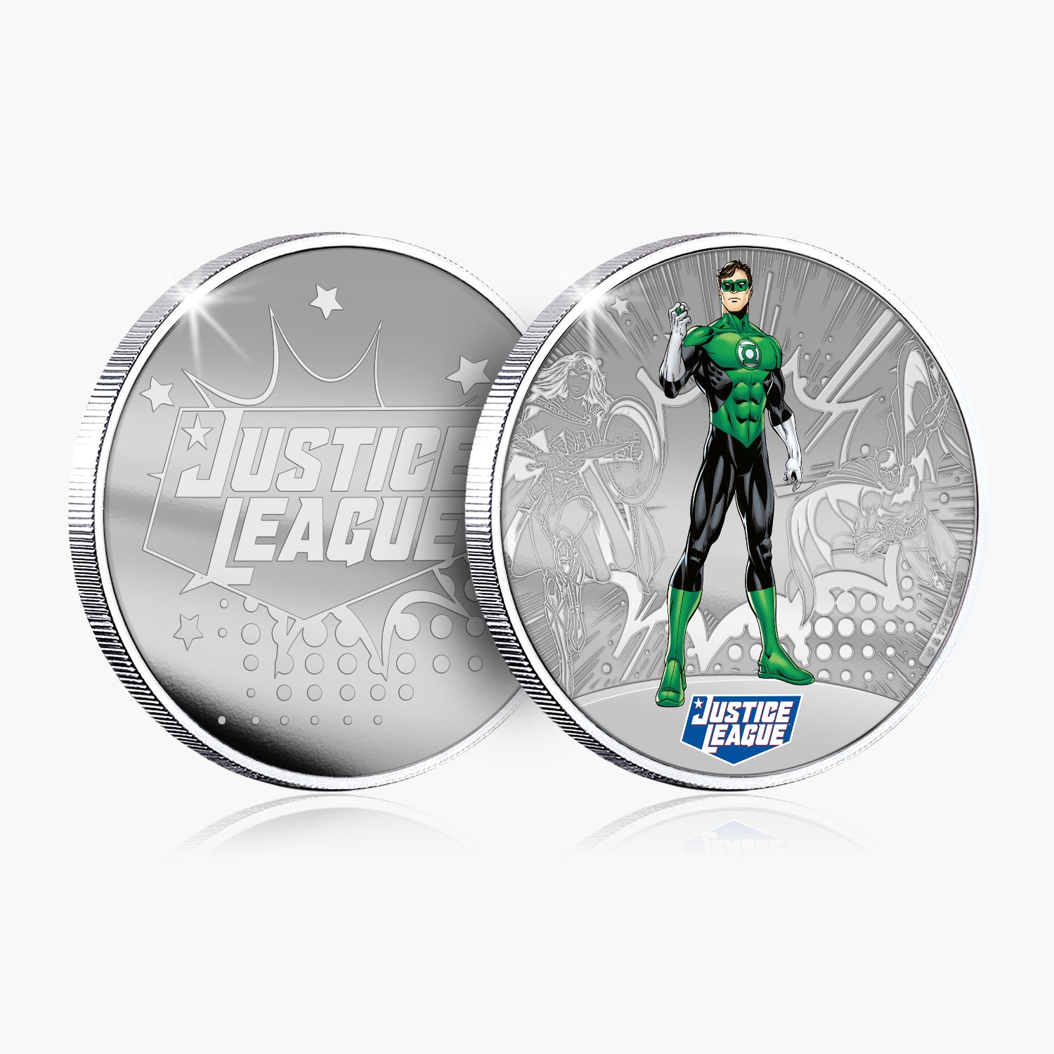 DC Comics Justice League - Green Lantern Silver Plated Commemorative