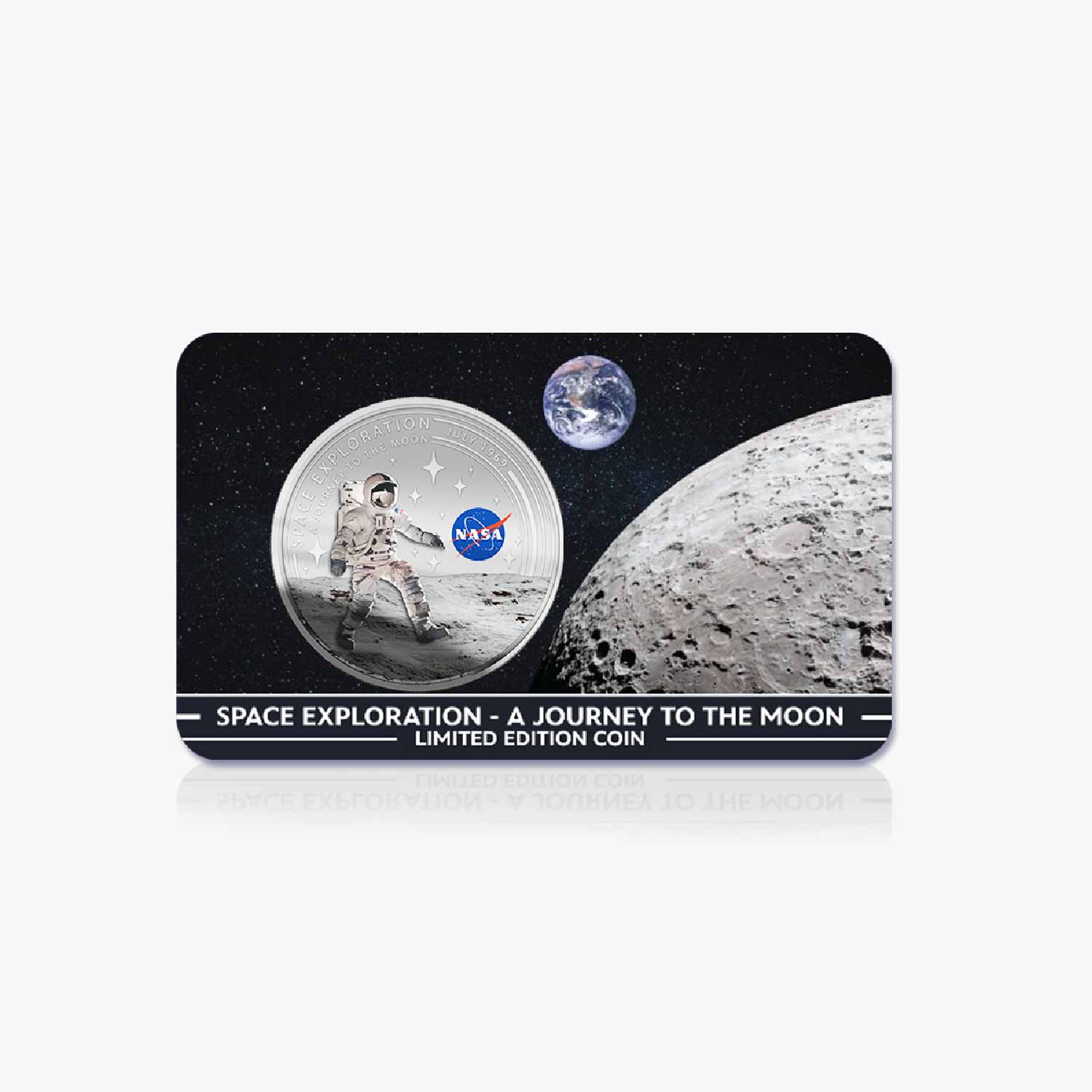 NASA Space Exploration: A Journey to the Moon 2025 Silver Plated BU Coin